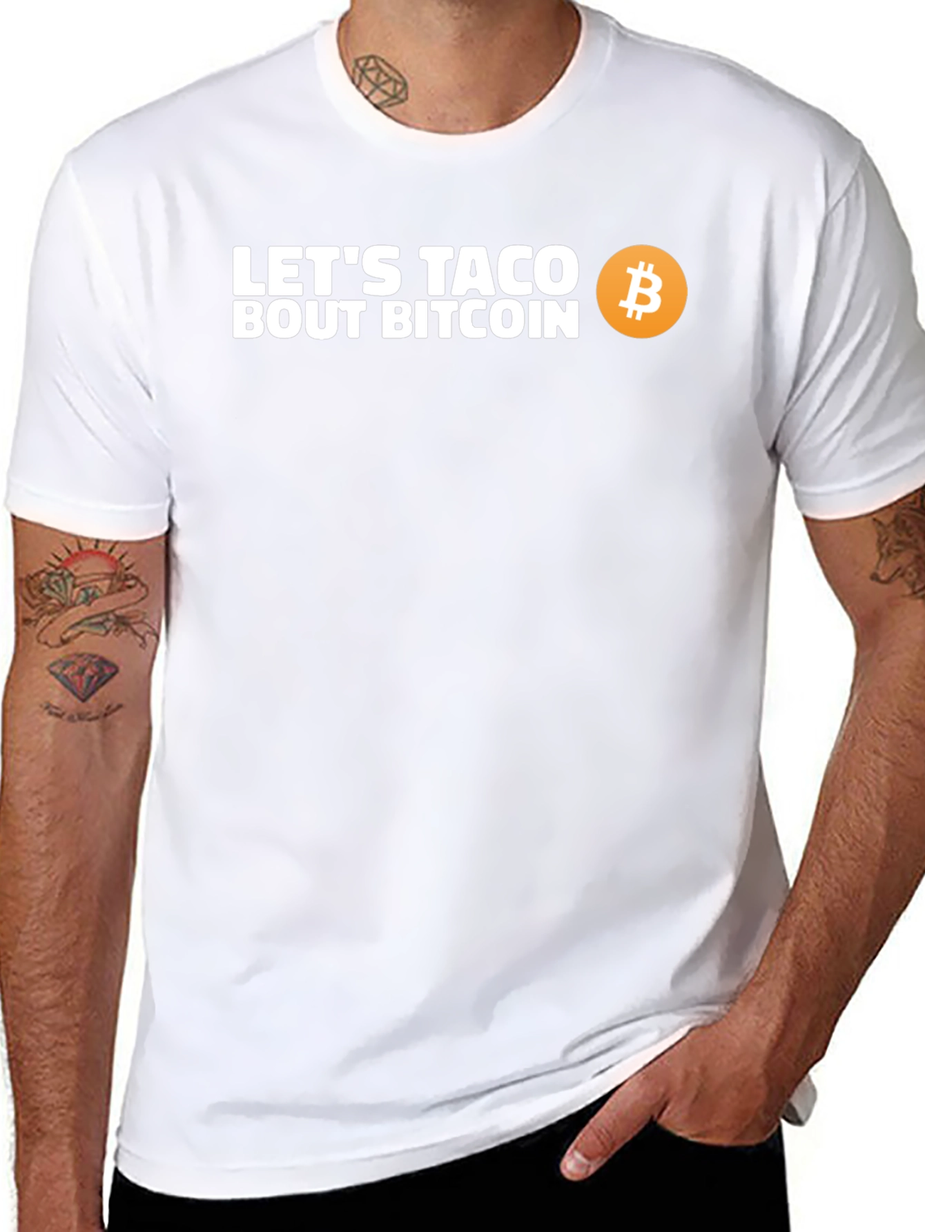 Black Let's Taco Bout Bitcoin T-Shirt - Crypto Tee view 8