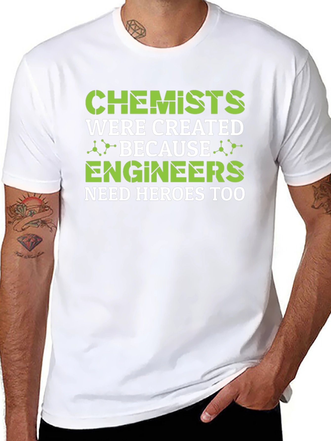 Black Chemist Engineer Hero Tee - Science Humor Graphic view 8