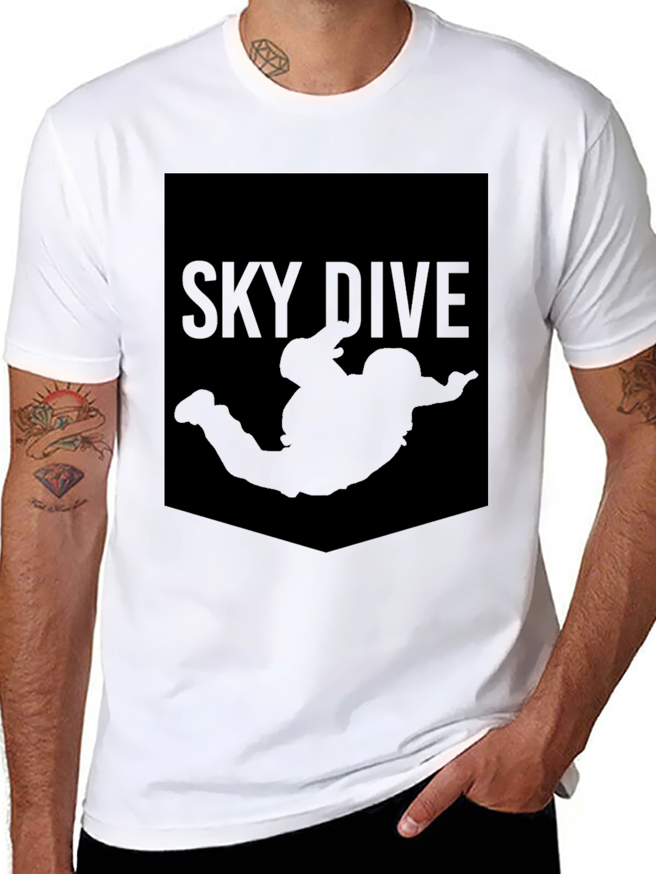 Black Sky Dive Graphic Tee - Black T-Shirt view 8
