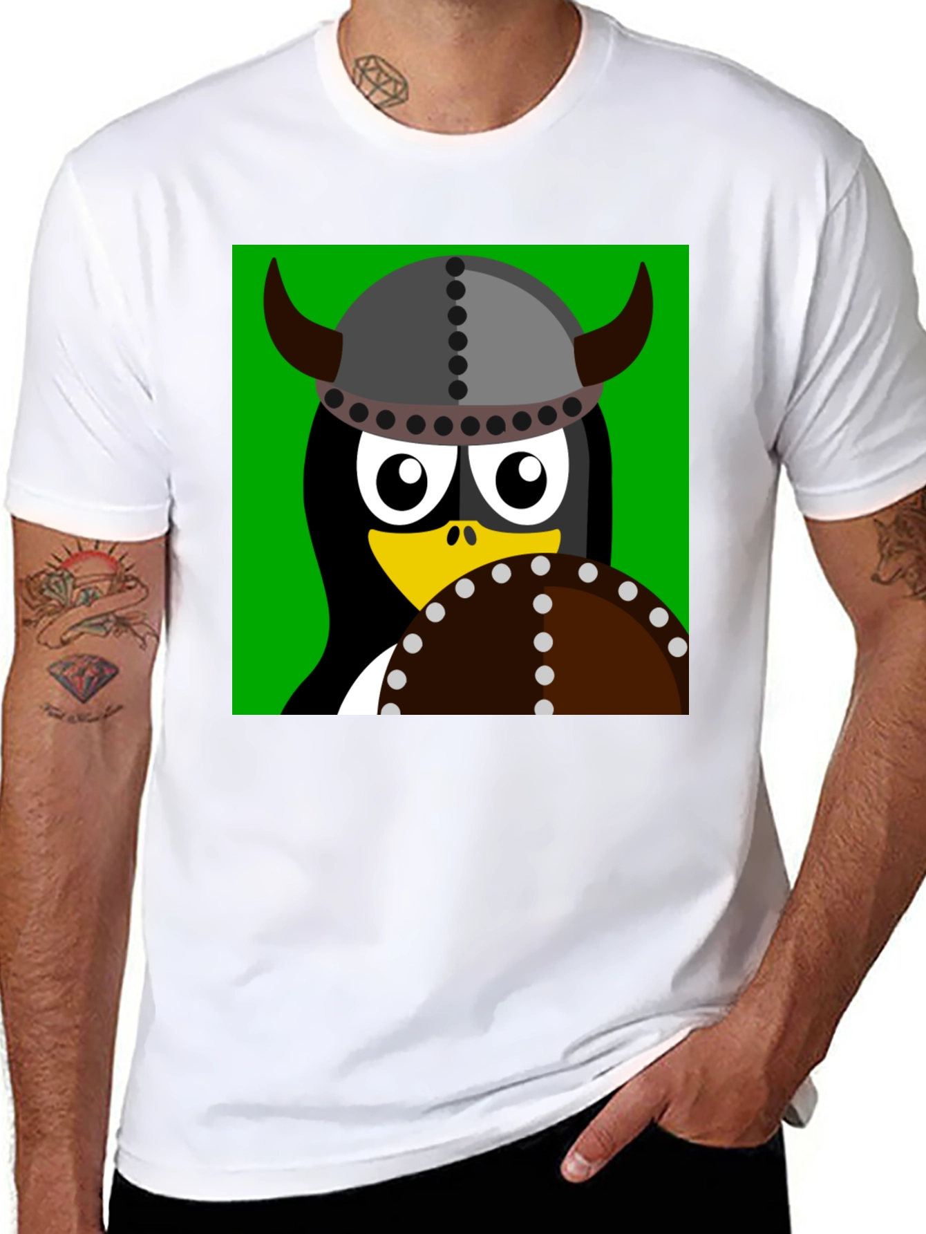 Black Viking Penguin Graphic T-Shirt - Black view 8