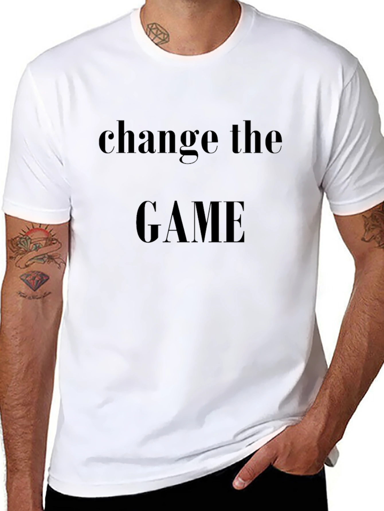 Black Change the Game T-Shirt - Stylish & Comfortable Black Tee view 8