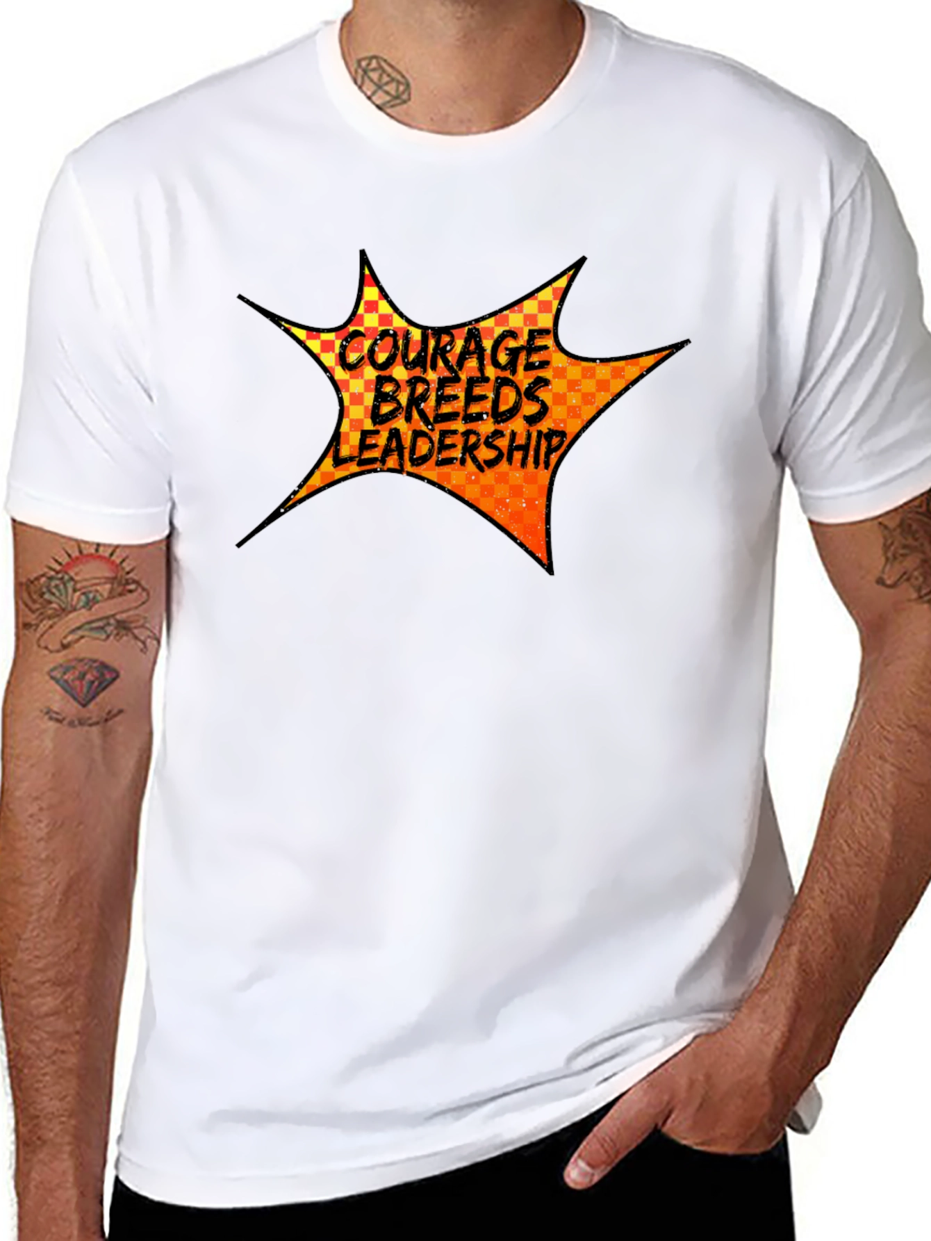 Black Courage Breeds Leadership Graphic Tee view 8