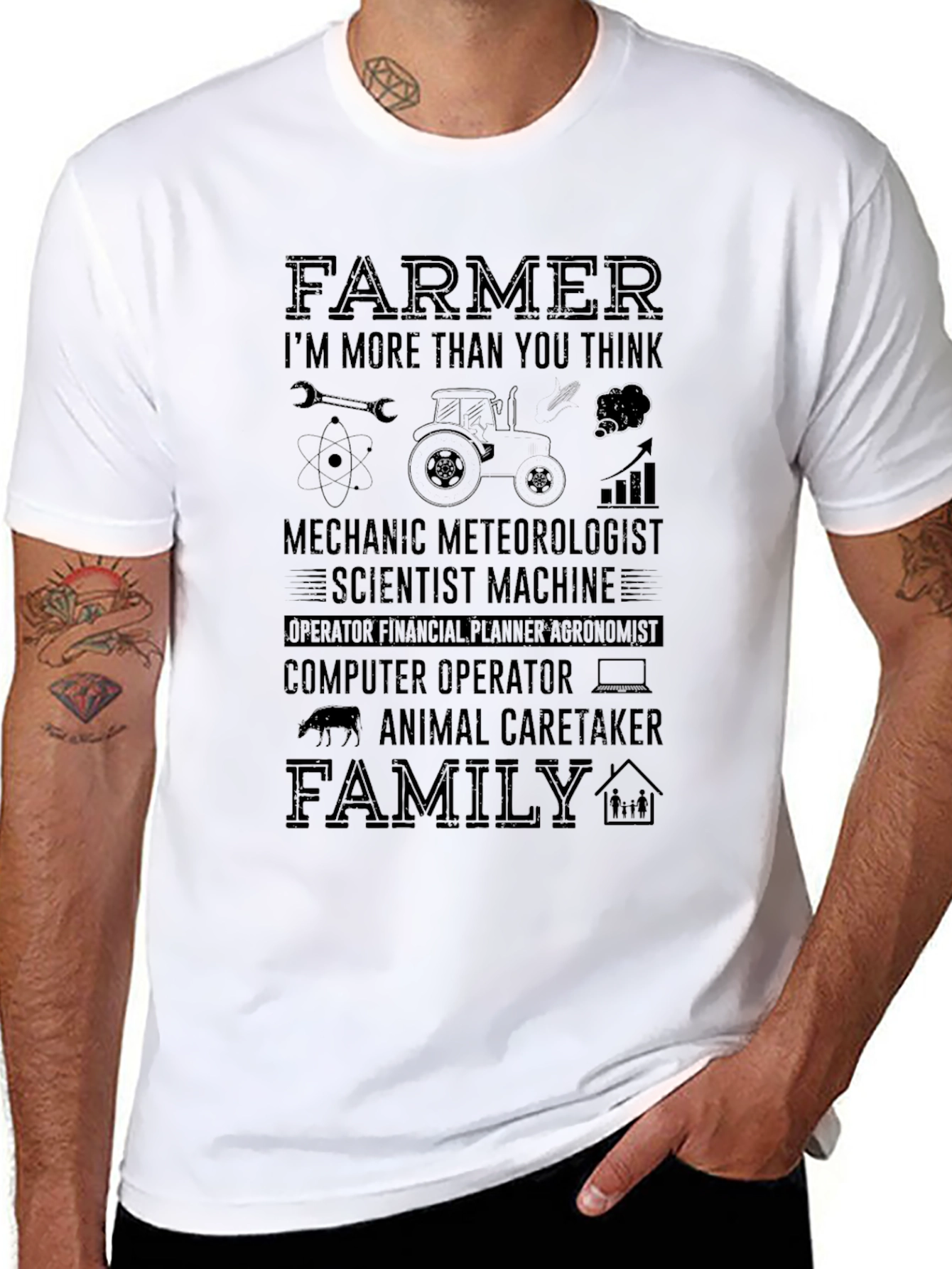 Black Farmer More Than You Think T-Shirt view 8