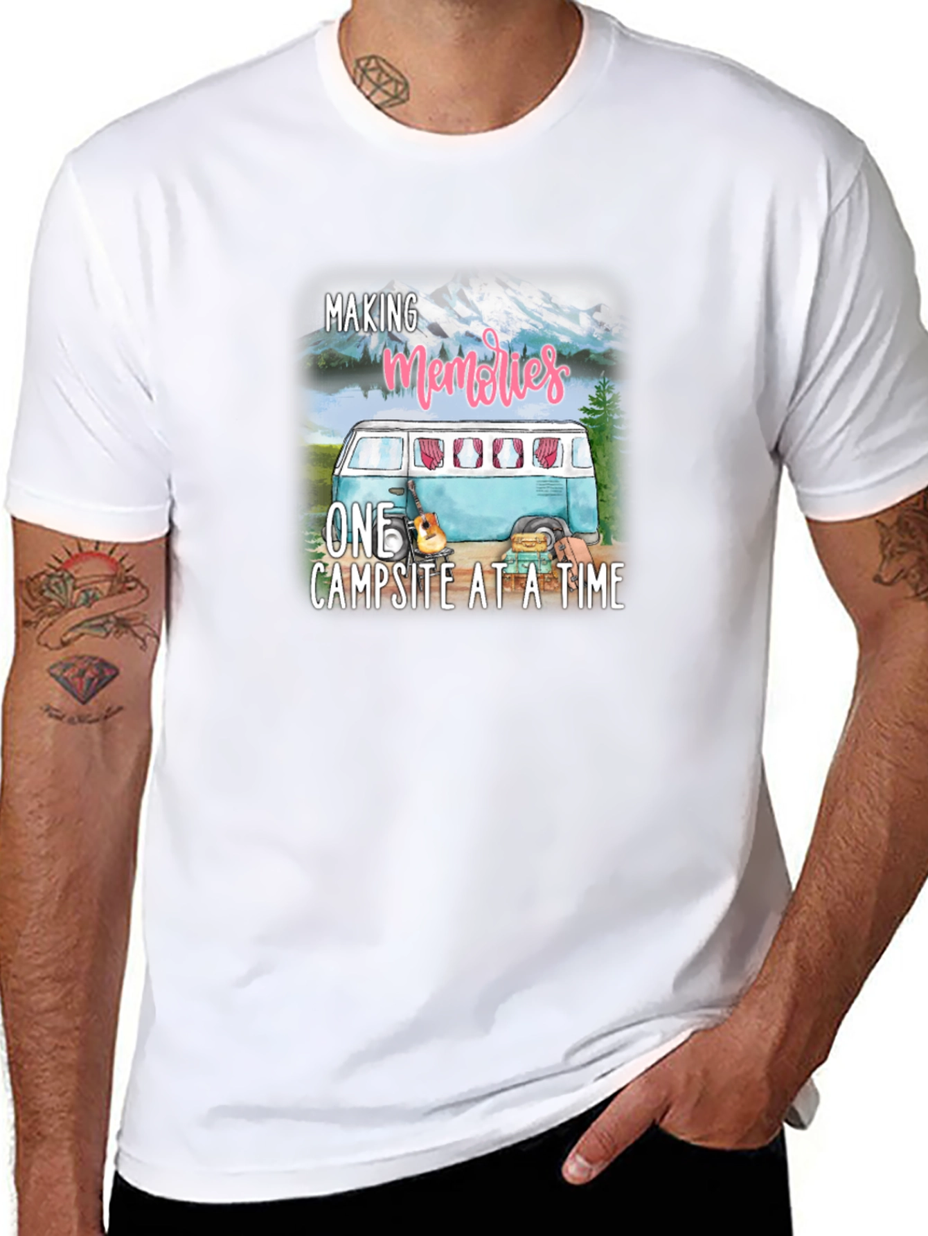 Black Making Memories Camping T-Shirt view 8