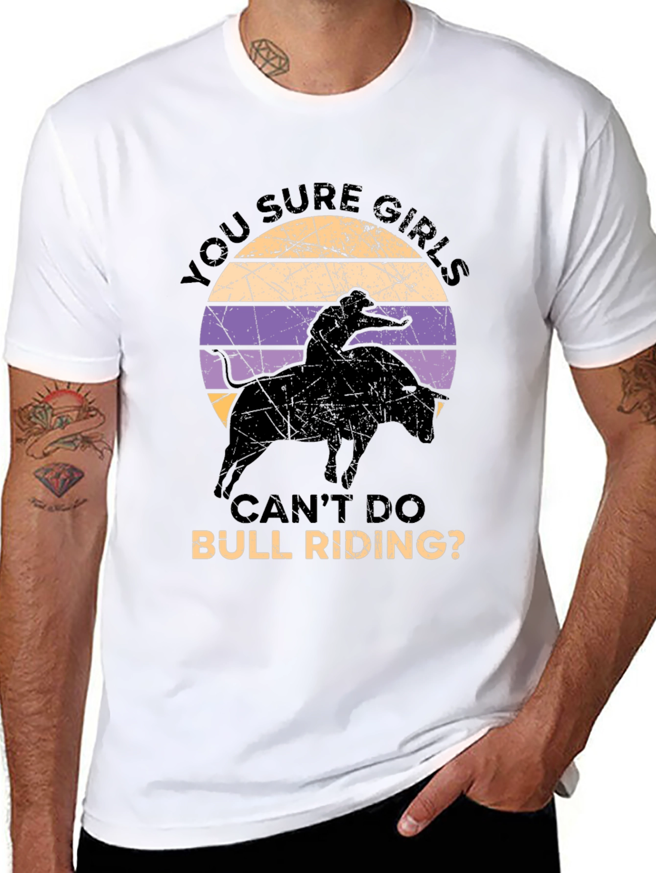 Black Girls Can Do Bull Riding T-Shirt view 8