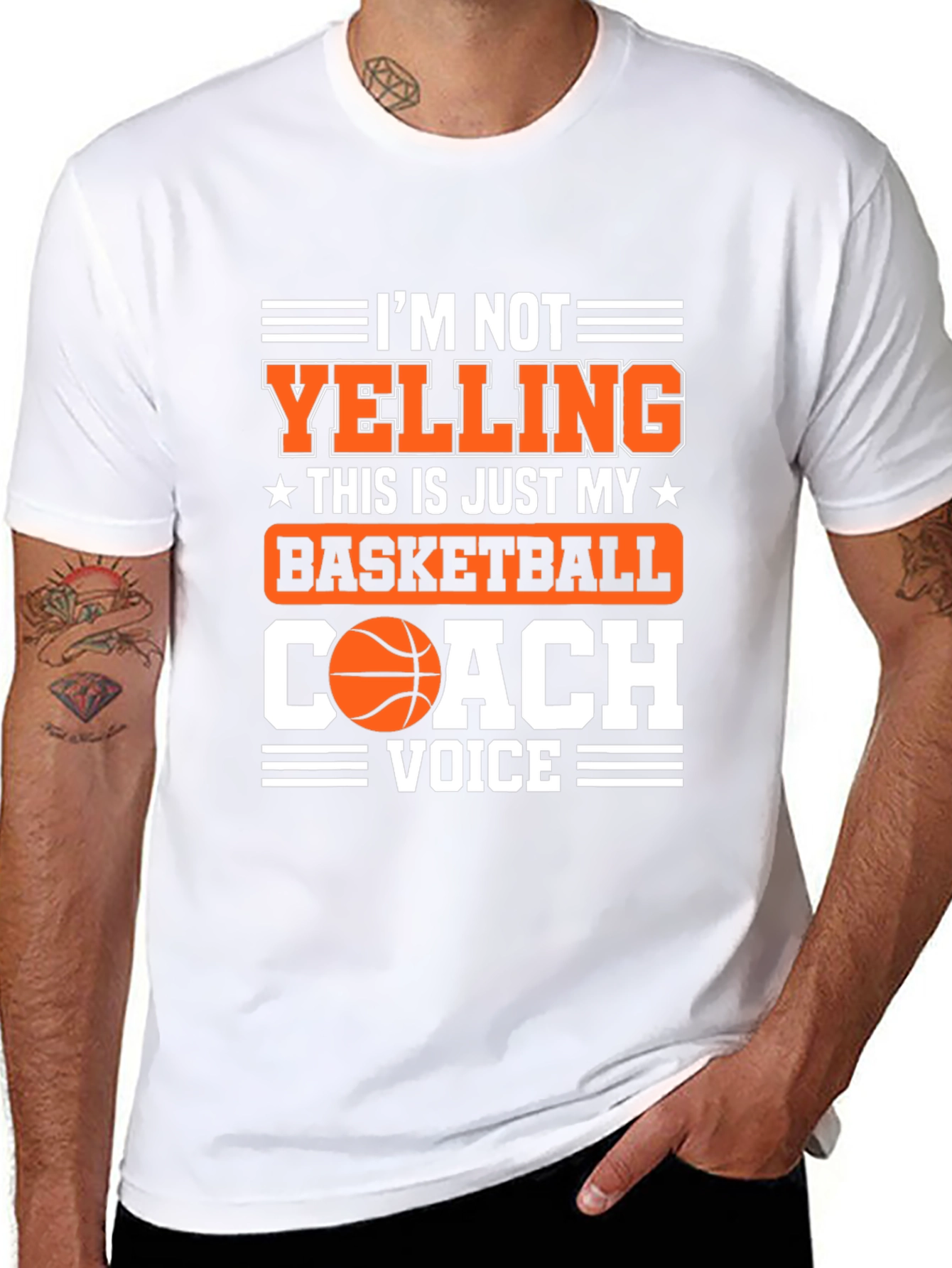 Black Basketball Coach Voice T-Shirt view 8