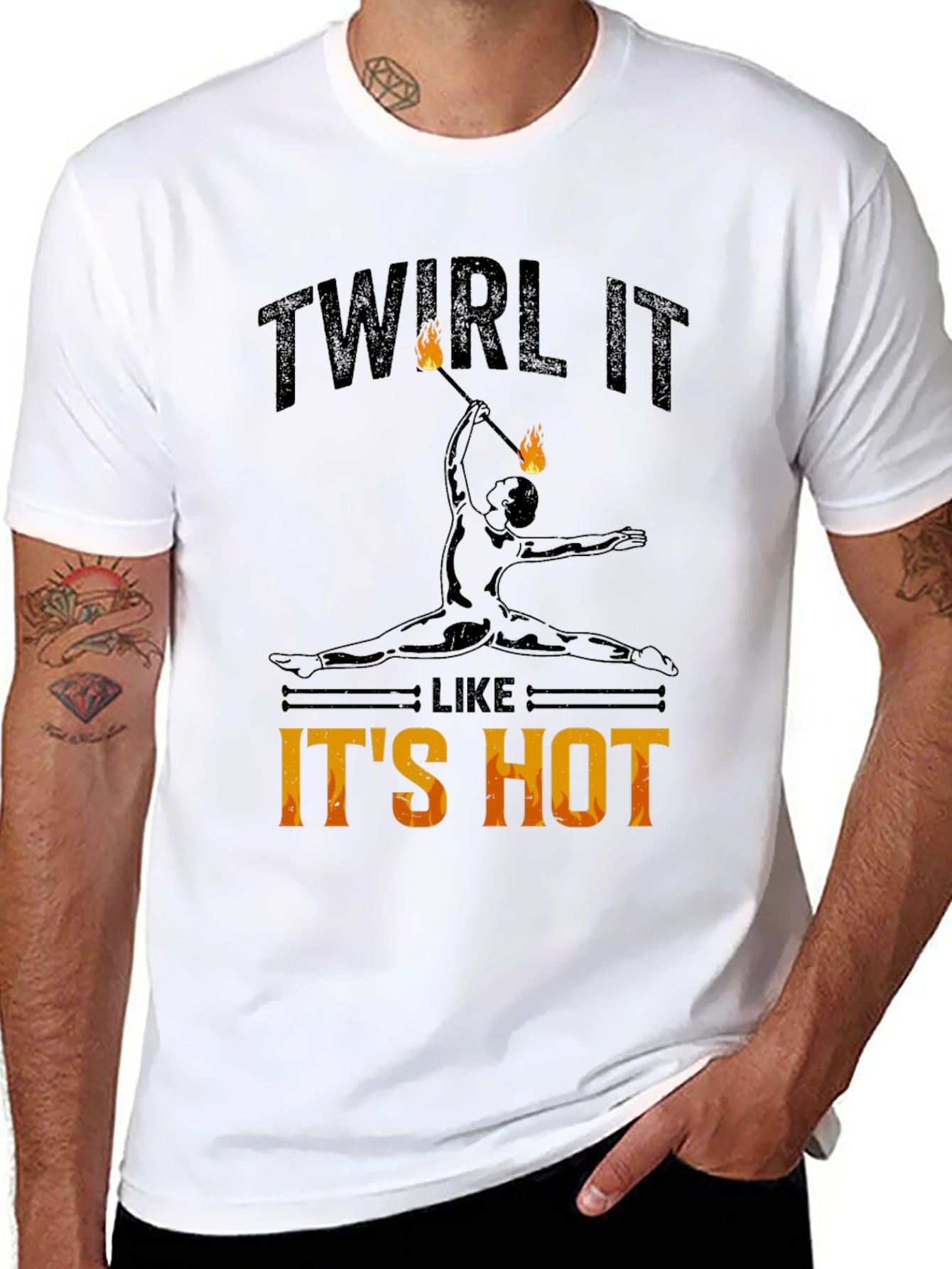 Black Twirl It Like It's Hot T-Shirt view 8