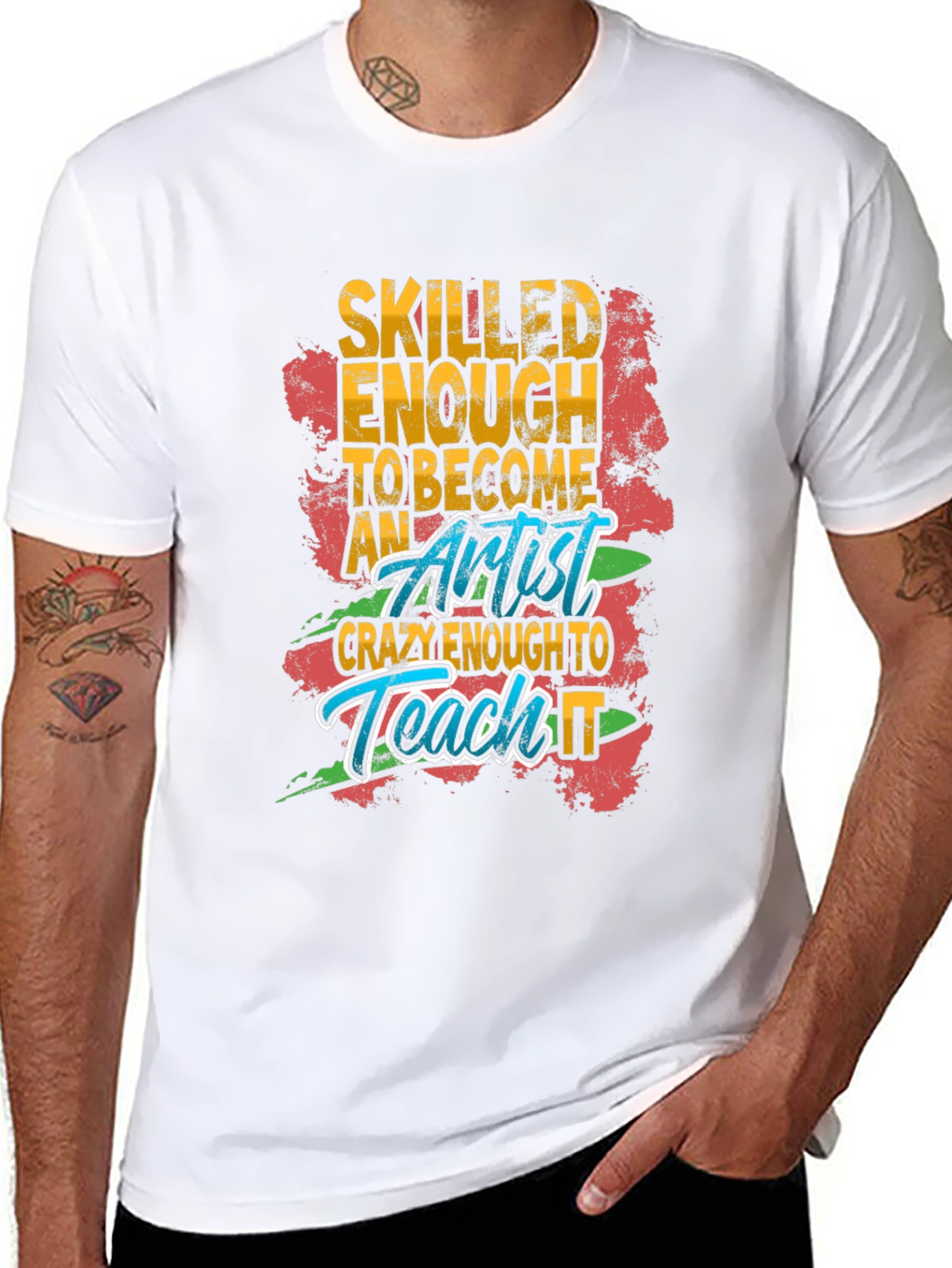 Skilled Artist Graphic Tee - Funny Art Teacher Shirt - 8