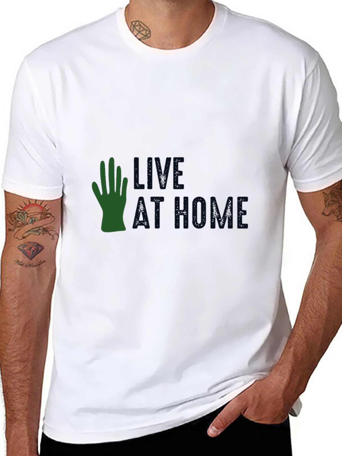 Black Live At Home T-Shirt view 8