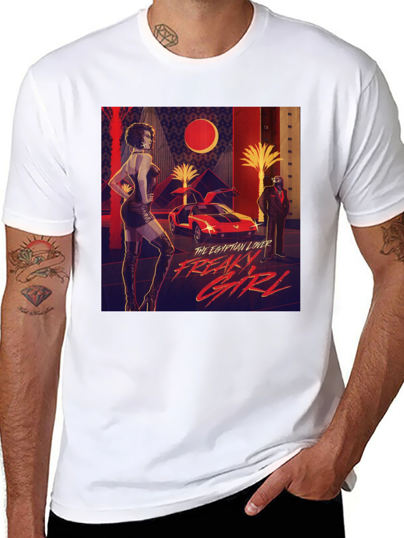 Black Egyptian Lover Freaky Girl Graphic T-Shirt view 8