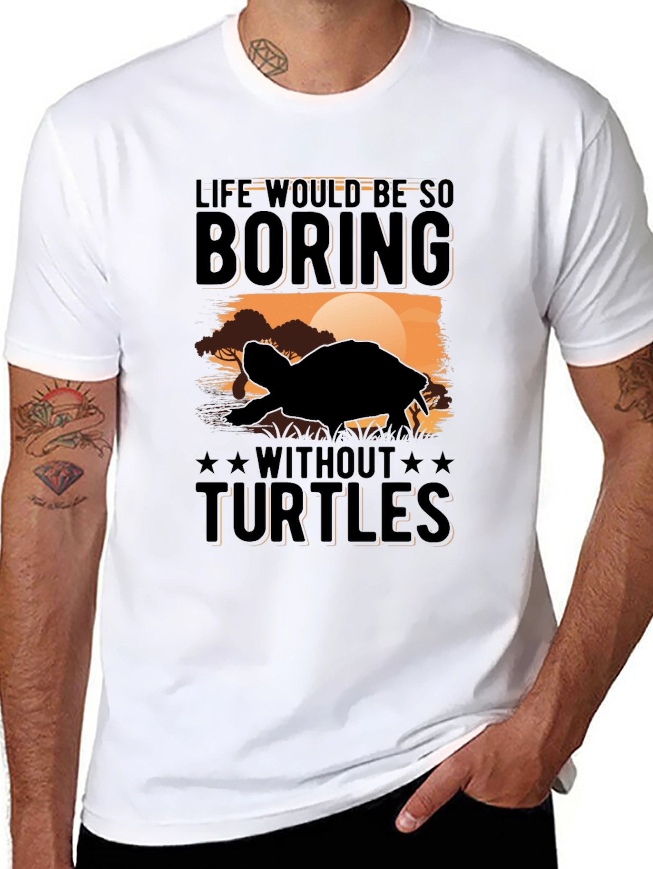 Black Turtle Graphic Tee - Life Would Be Boring! view 8