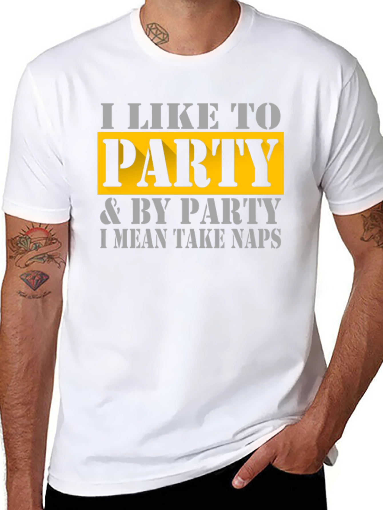 Black I Like to Party T-Shirt - Funny Nap Lover Tee view 8