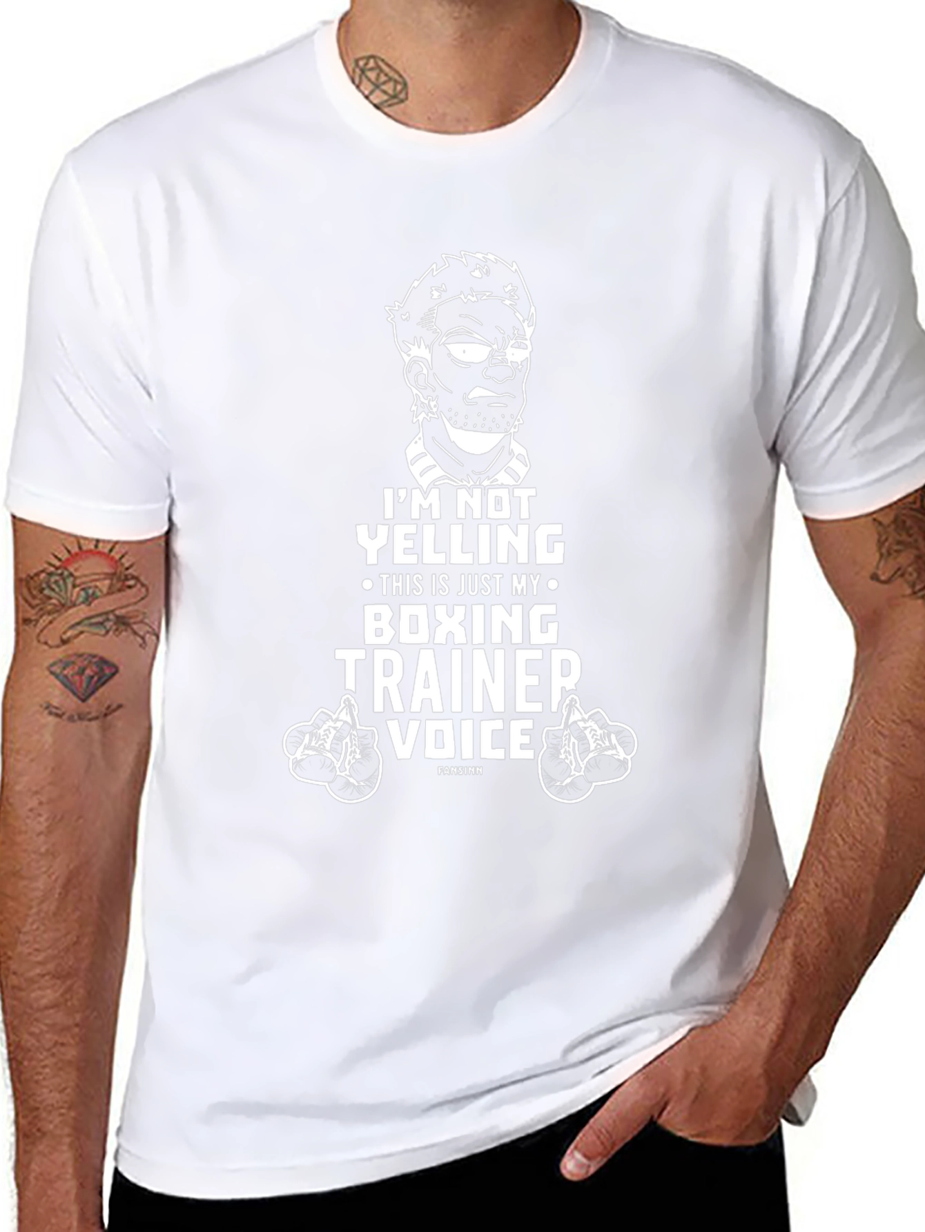 Black Boxing Trainer Voice T-Shirt view 8