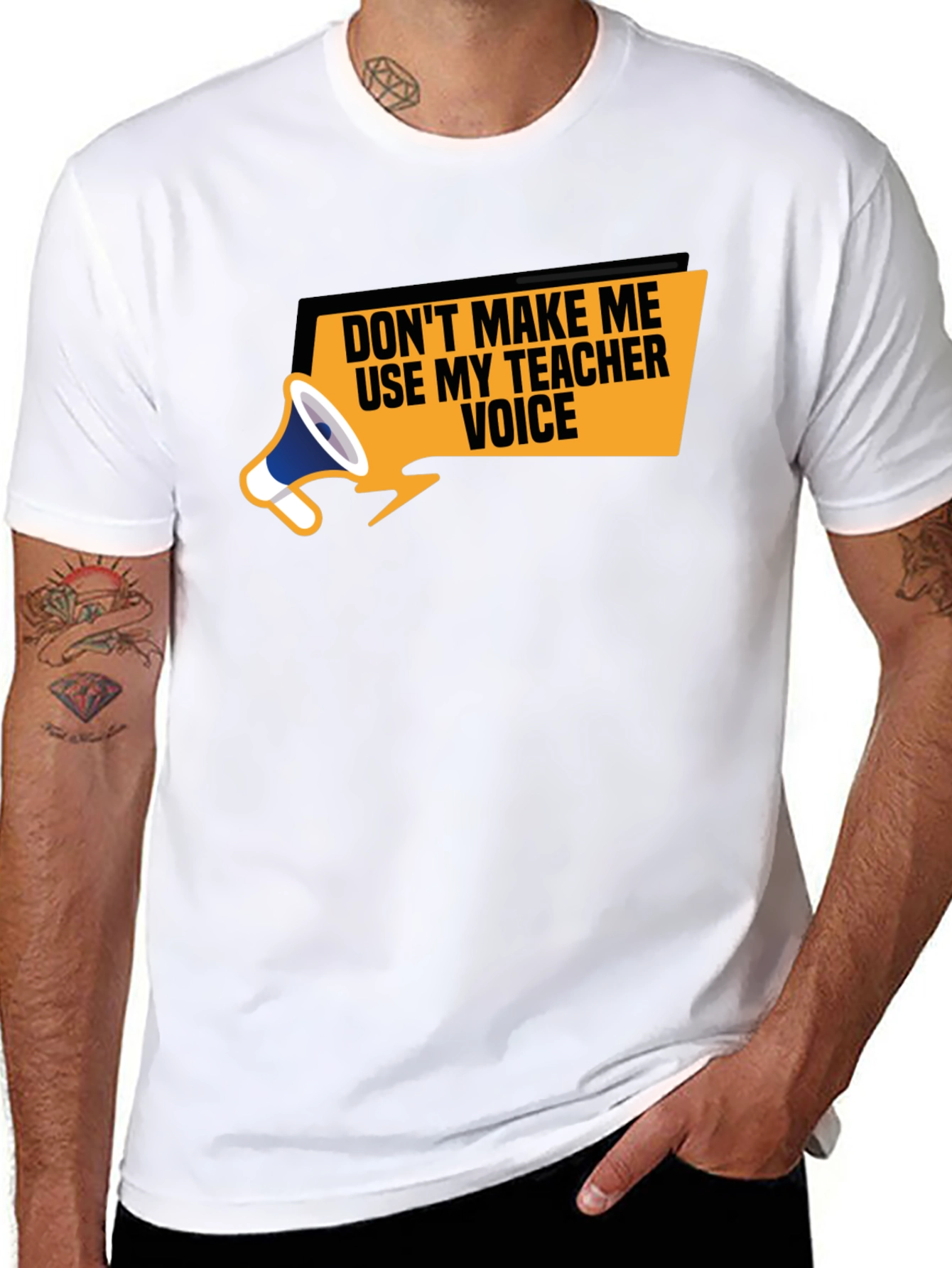 Black Teacher Voice T-Shirt - Funny Teacher Apparel view 8