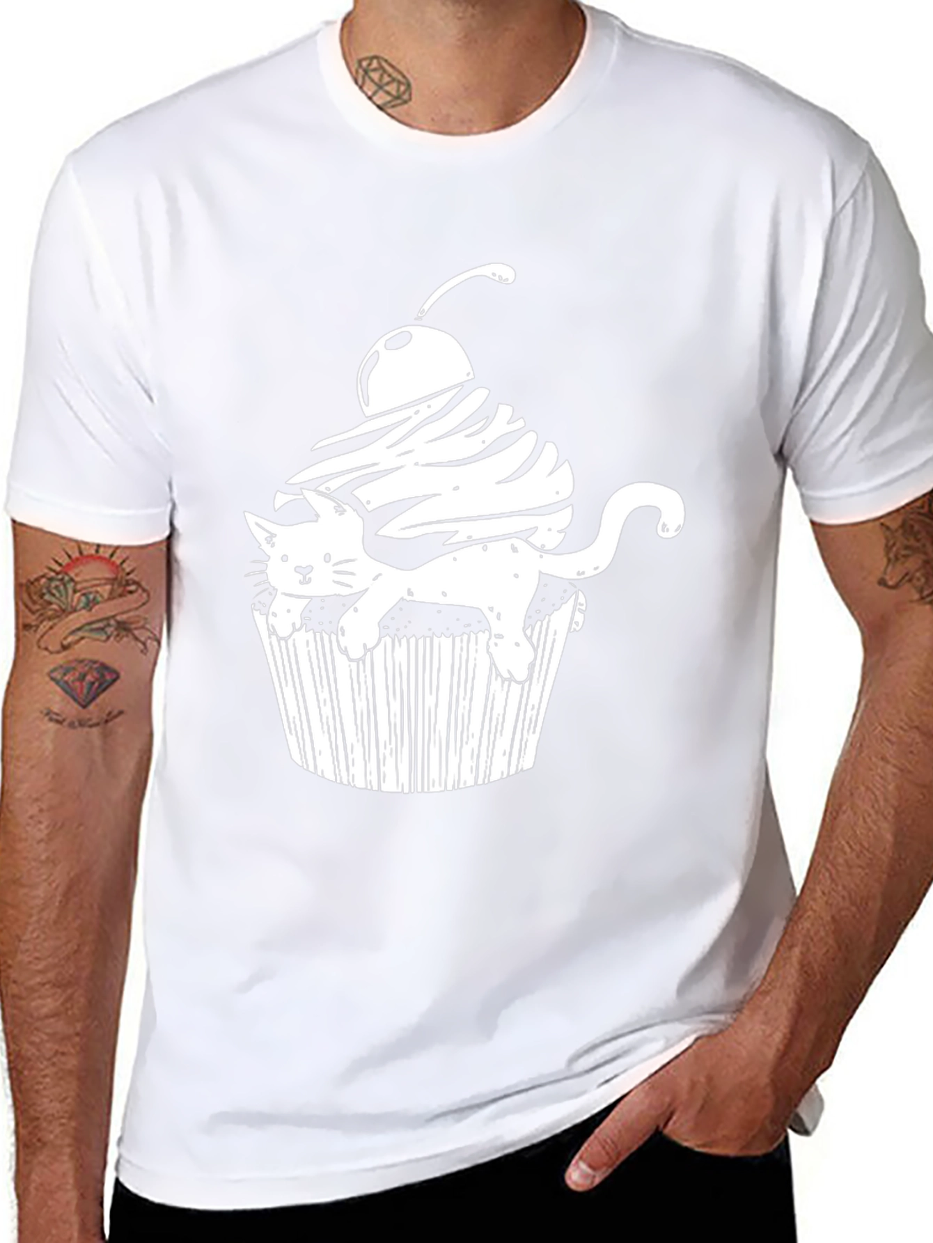 Black Cat Cupcake Graphic Tee view 8