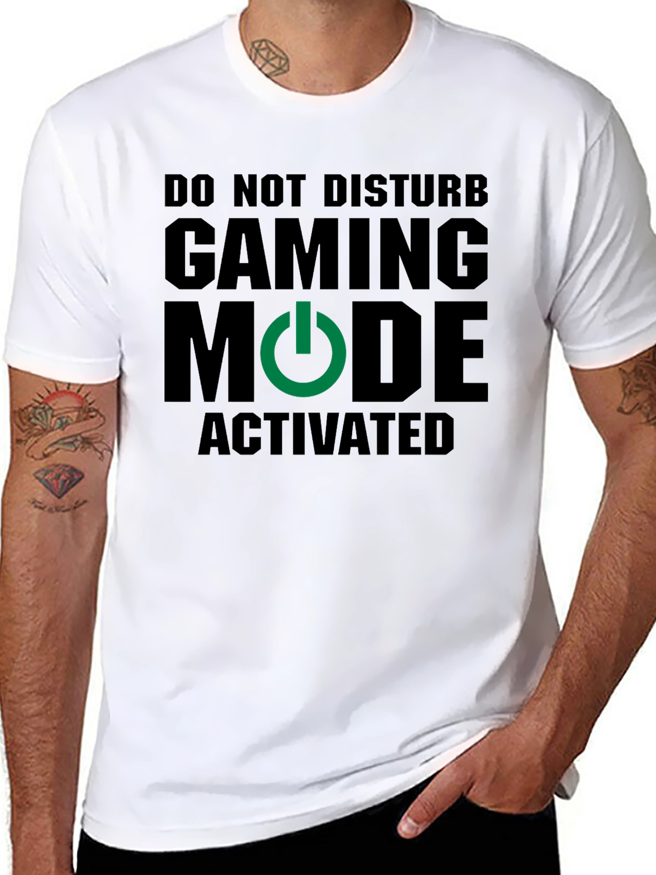 Black Gaming Mode Activated T-Shirt - Gamer Apparel view 8