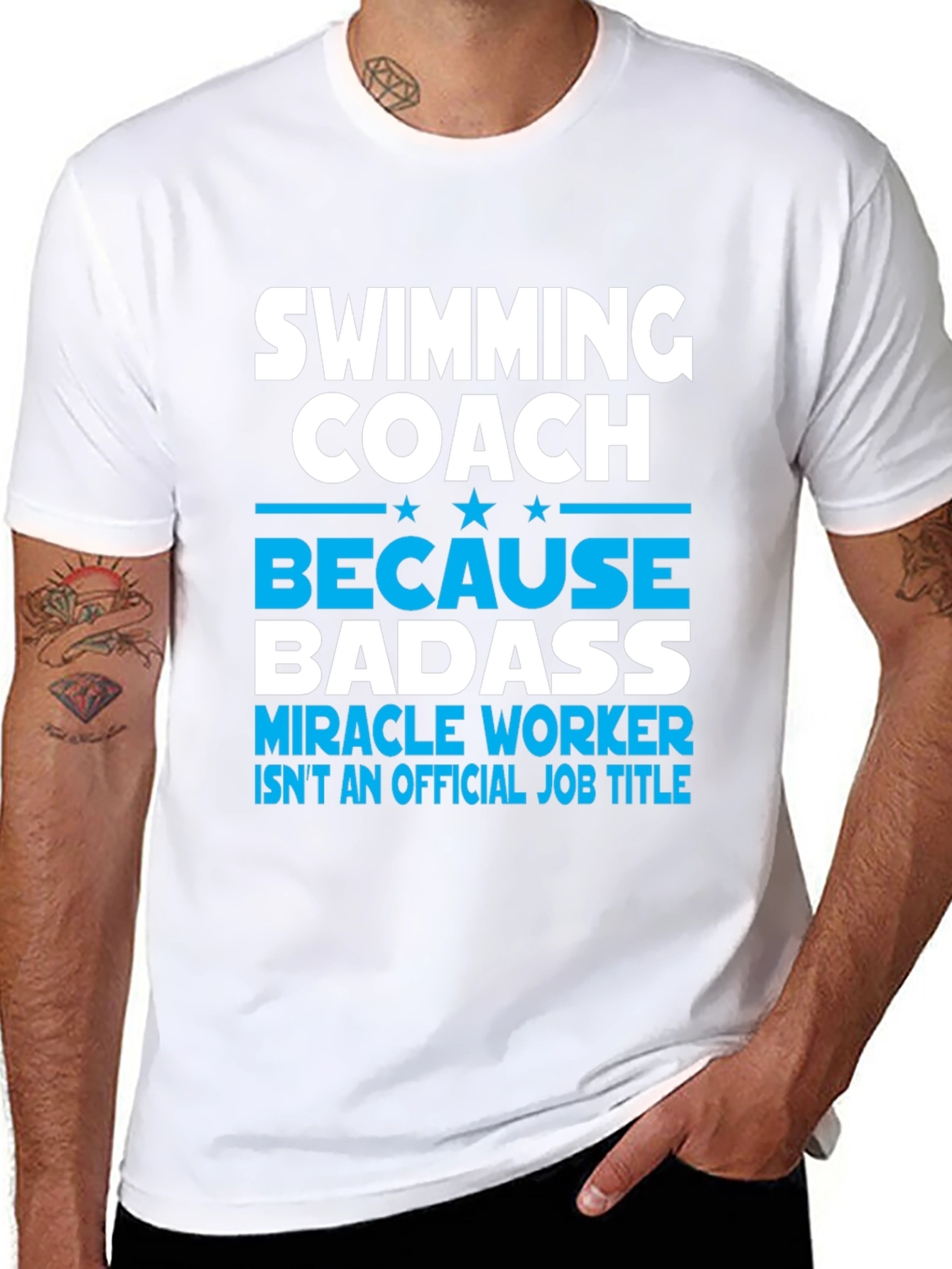Swimming Coach Badass T-Shirt - 8