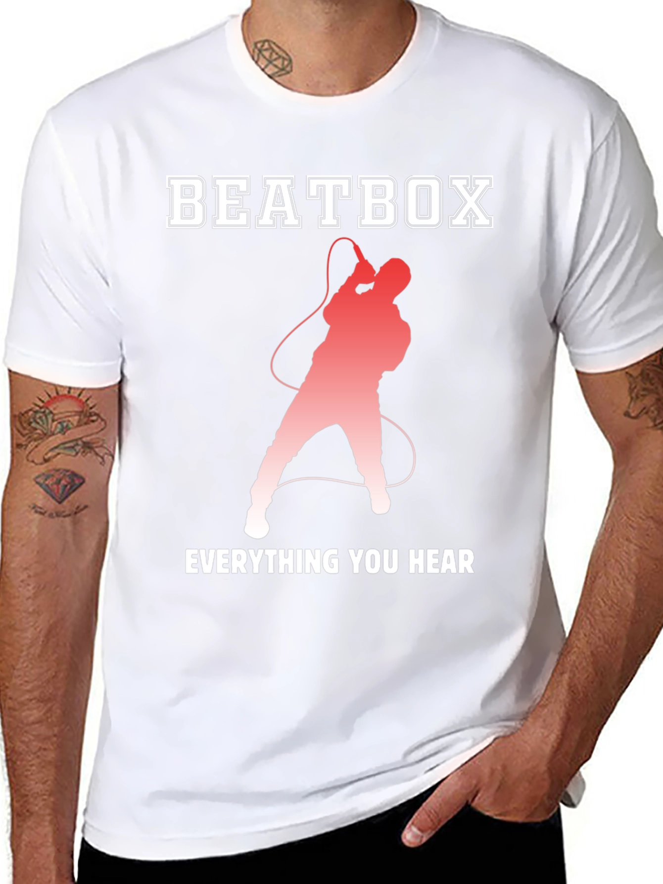 Black Beatbox Everything You Hear Black Graphic T-Shirt view 8