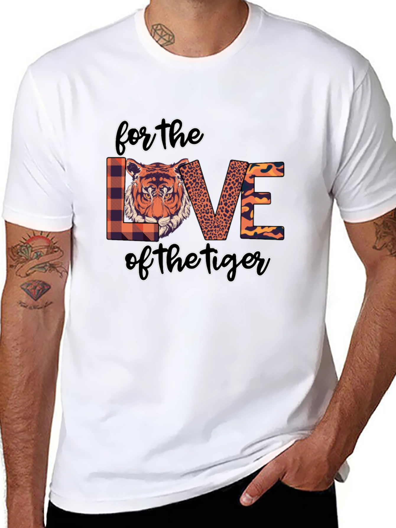 Black Tiger Love Graphic Tee - Black T-Shirt view 8