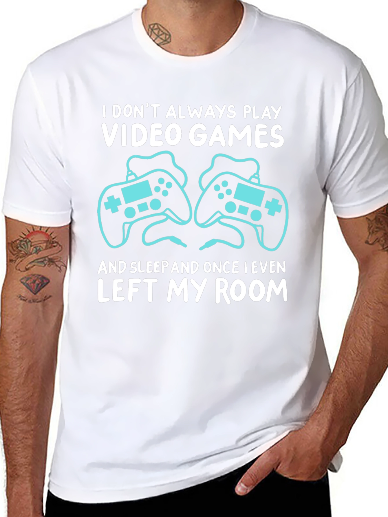 Black Video Gamer T-Shirt: I Don't Always Play view 8