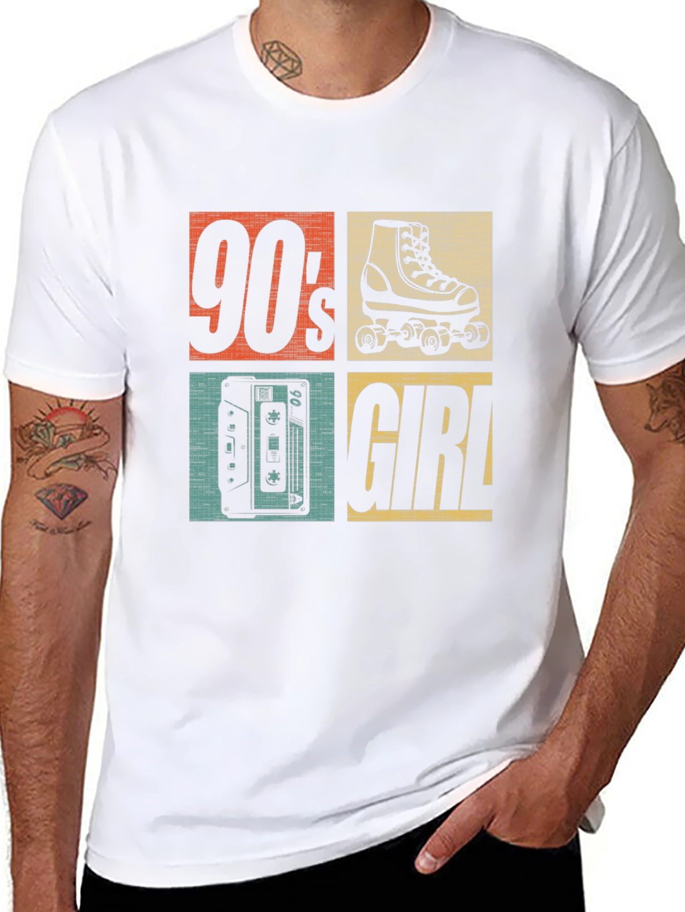Black 90's Girl Retro Graphic Tee view 8