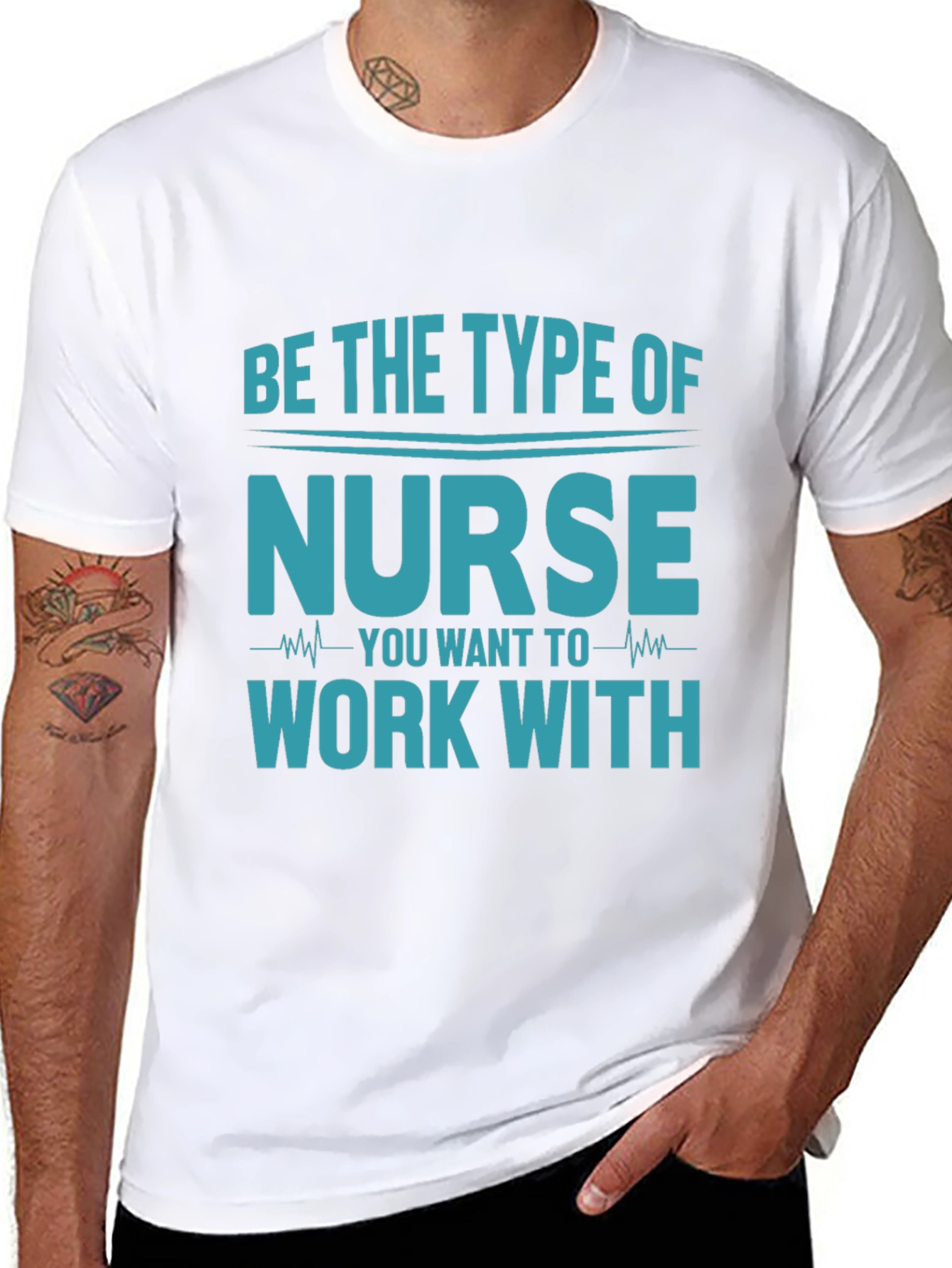 Black Be the Type of Nurse T-Shirt - Black Cotton Blend view 8