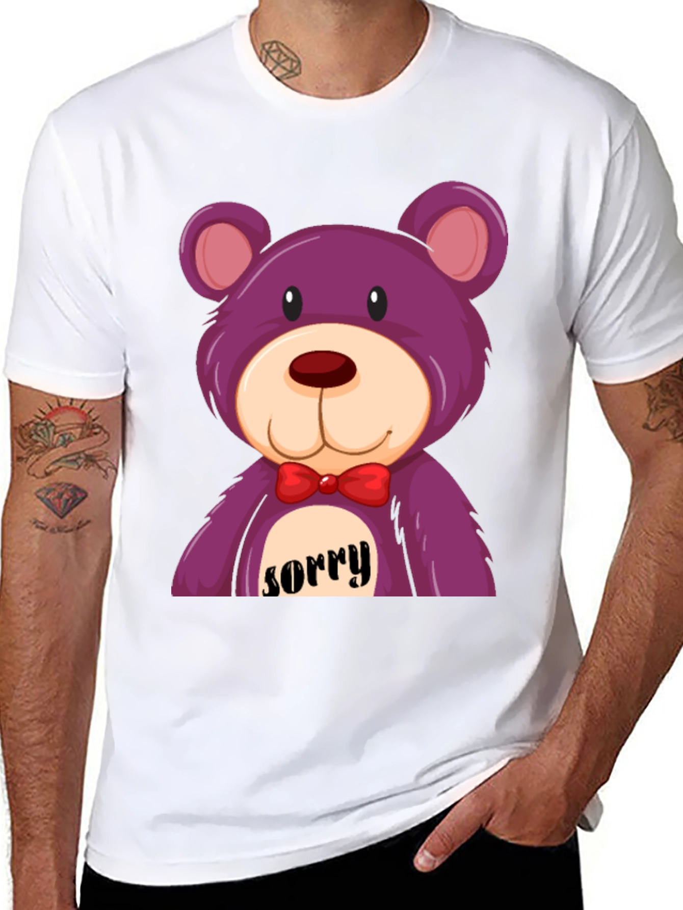Black Sorry Bear T-Shirt view 8