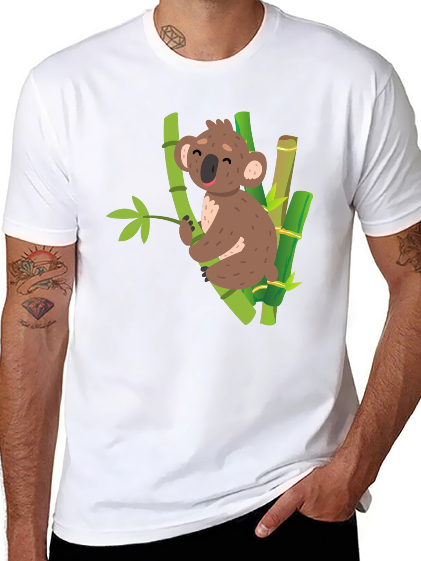 Black Koala Bamboo T-Shirt - Cute & Comfortable view 8