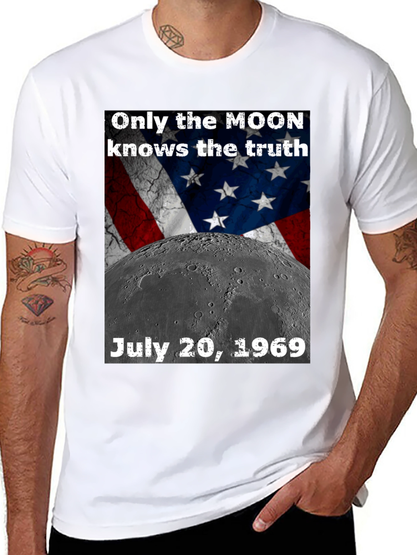 Black Moon Landing Conspiracy T-Shirt view 8