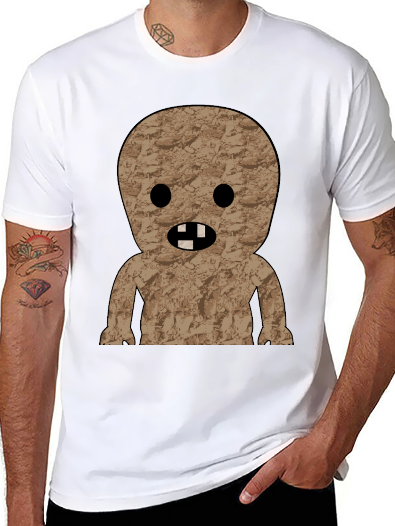 Black Humorous Desert Creature Graphic T-Shirt view 8