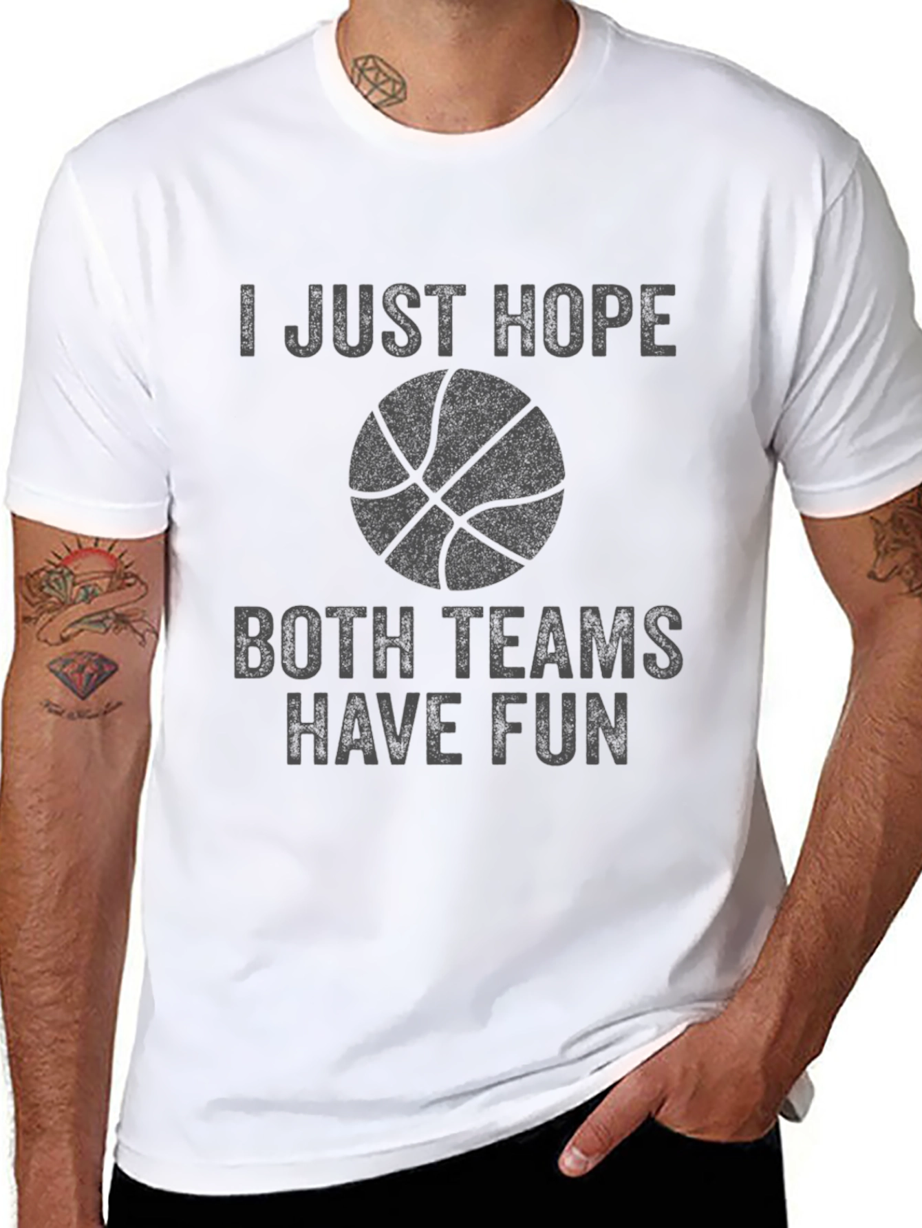Black Basketball Fun T-Shirt view 8