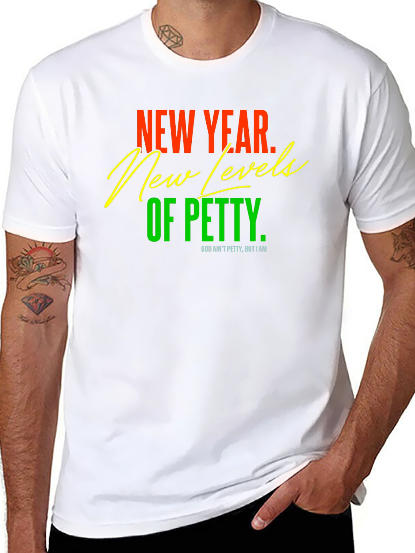 Black New Year New Levels of Petty Graphic Tee view 8