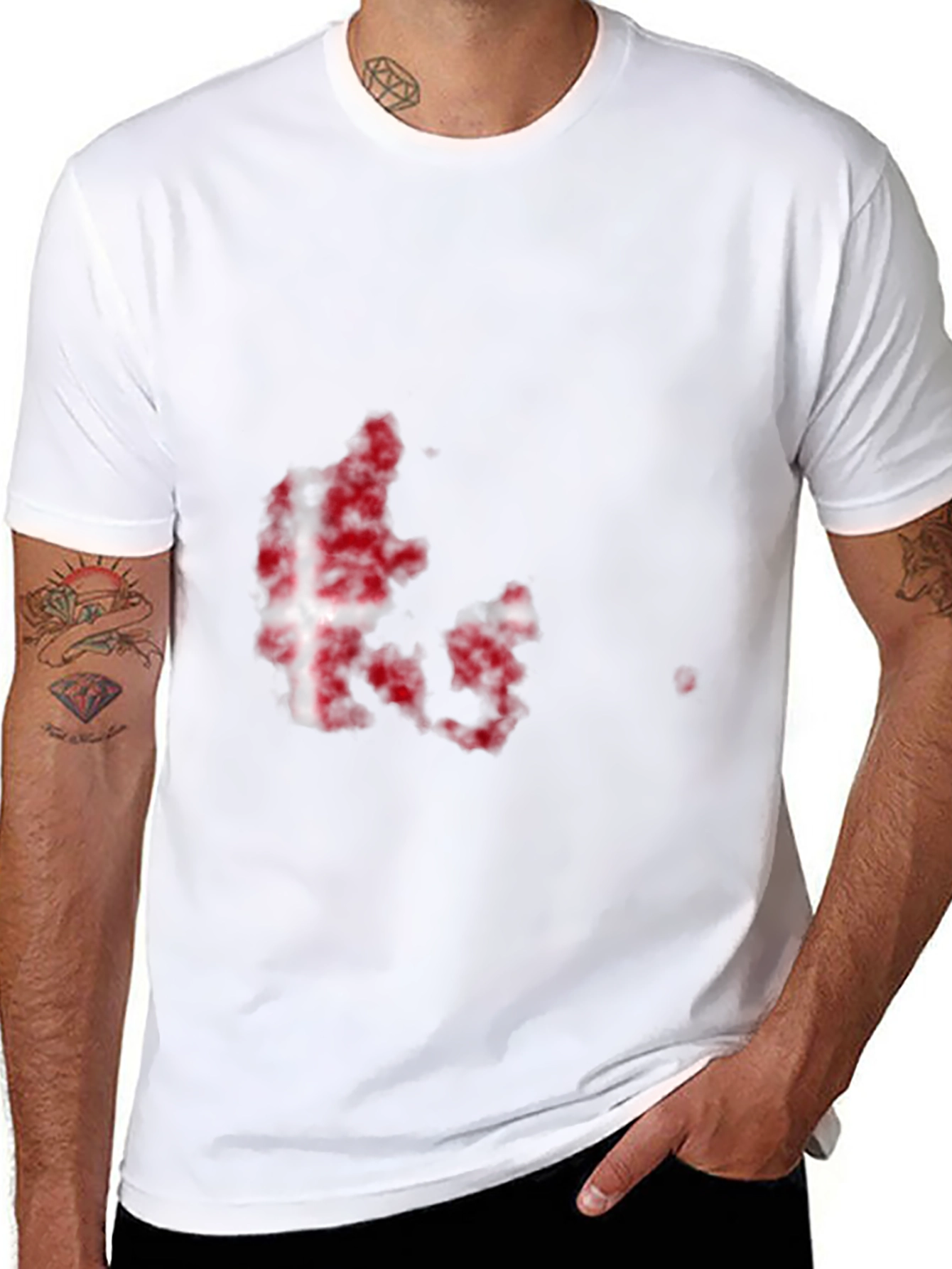 Denmark Flag Map Graphic Tee - 8