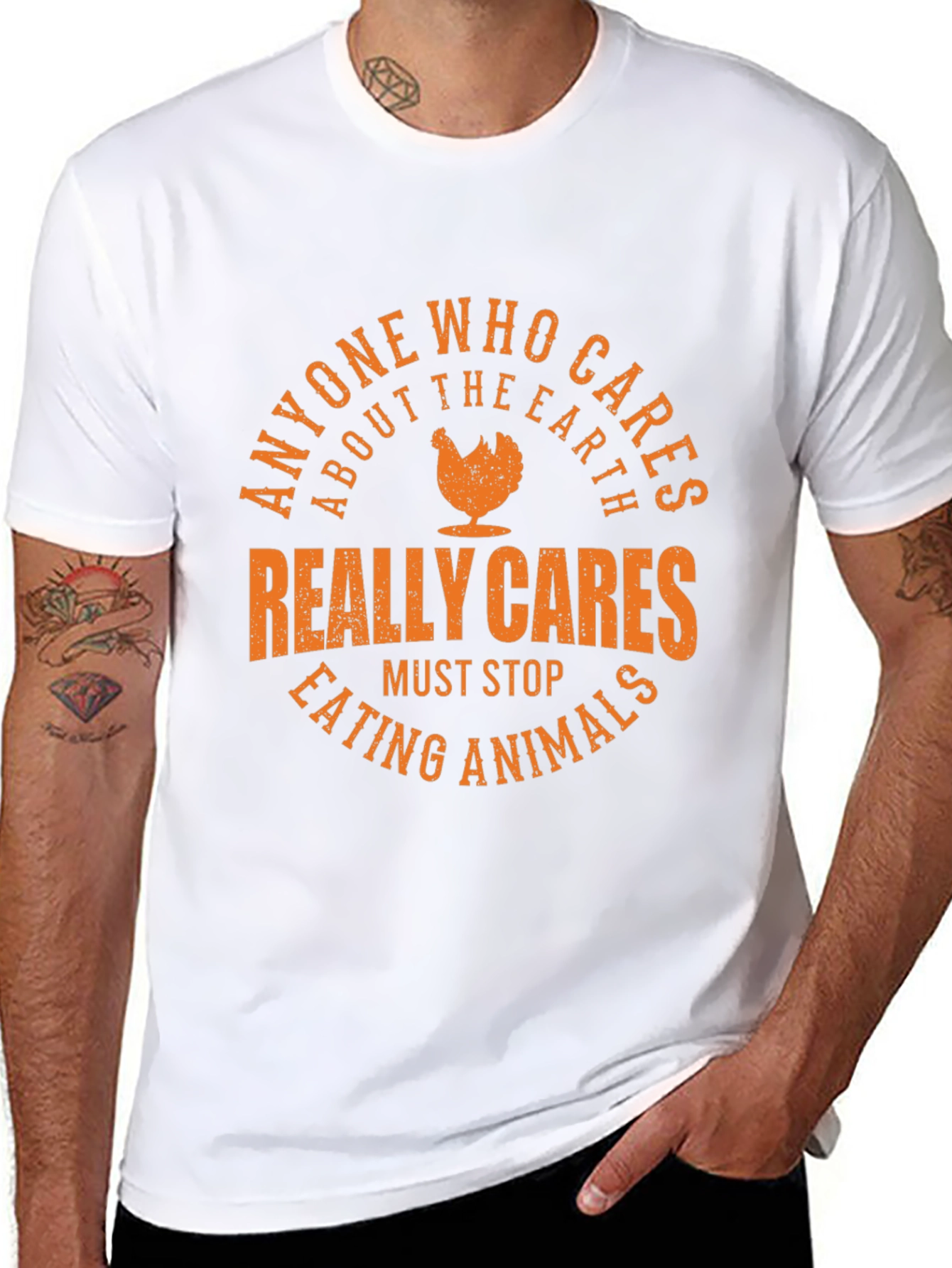 Black Vegan Earth Care T-Shirt view 8