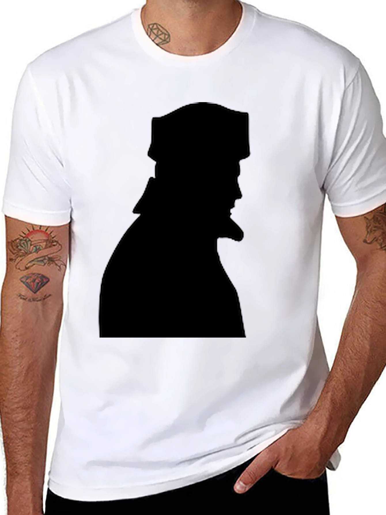 Black Silhouette Graphic Tee - Black view 8