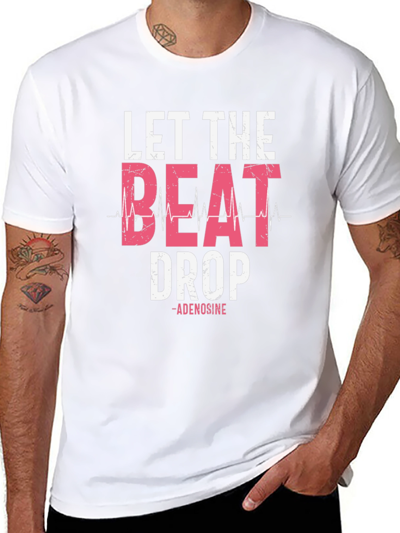 Black Let The Beat Drop T-Shirt Adenosine view 8