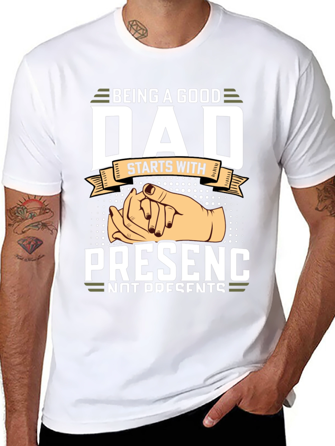 Black Being A Good Dad T-Shirt view 8