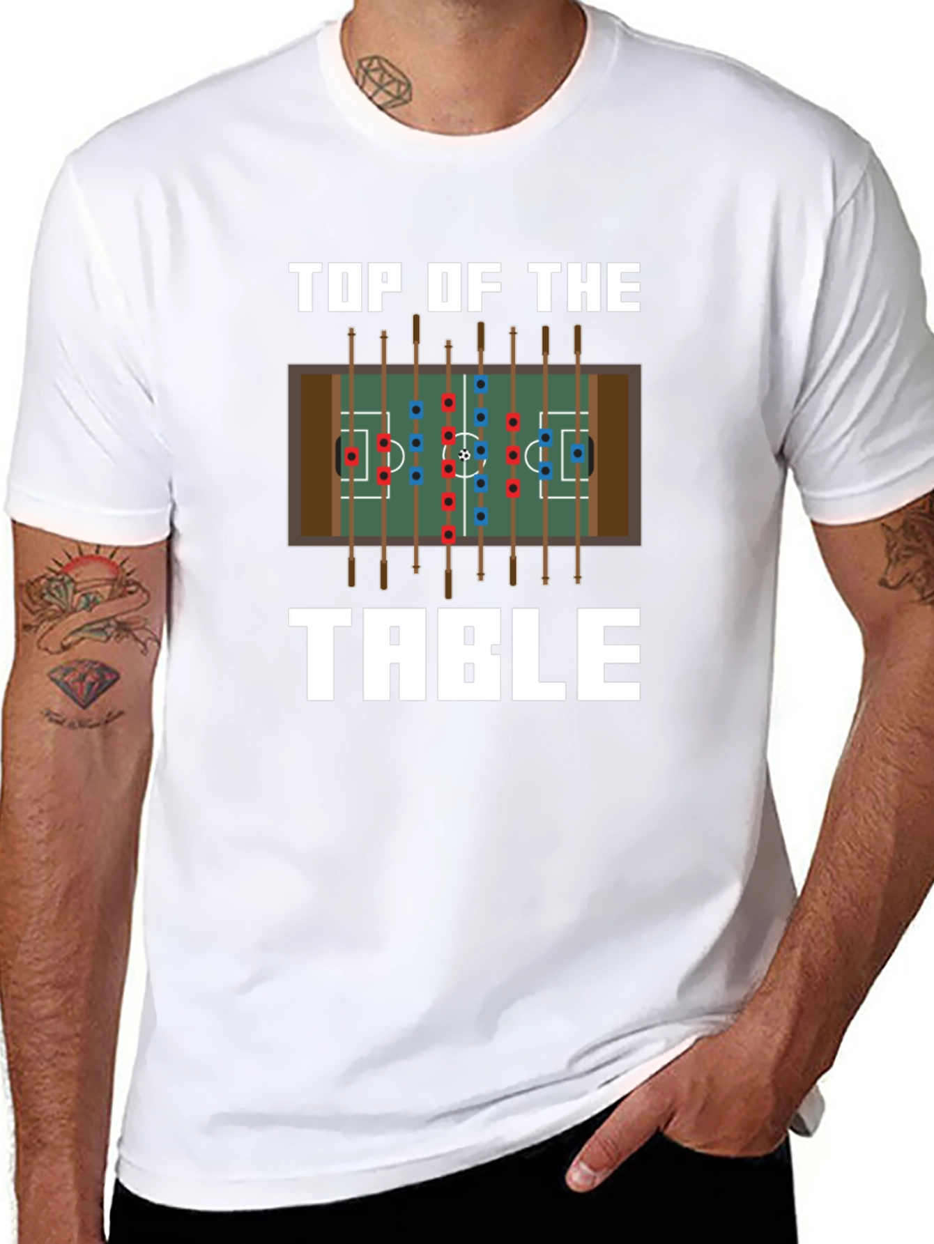 Black Top of the Table Foosball T-Shirt view 8