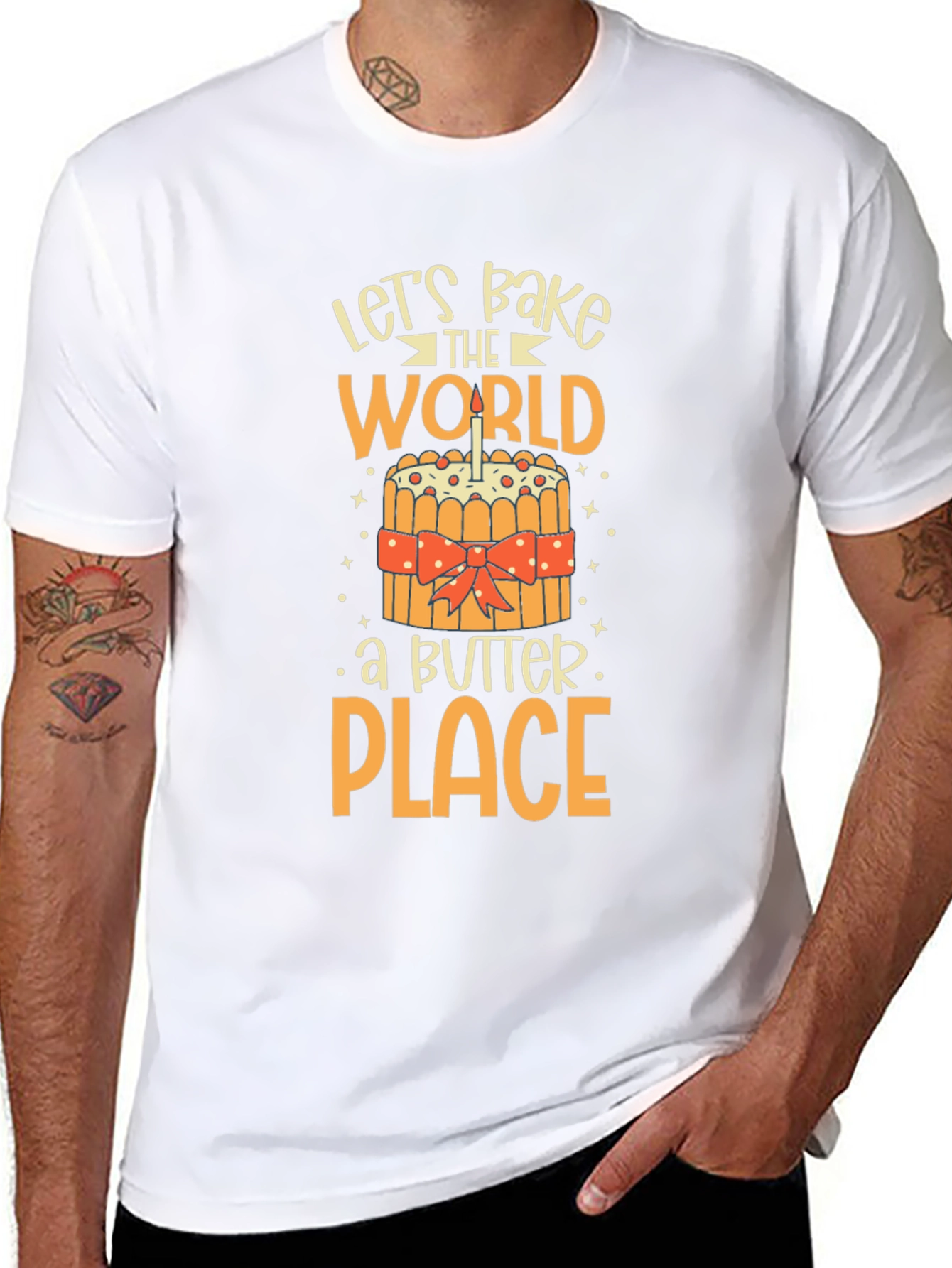 Black Let's Bake the World a Better Place T-Shirt view 8