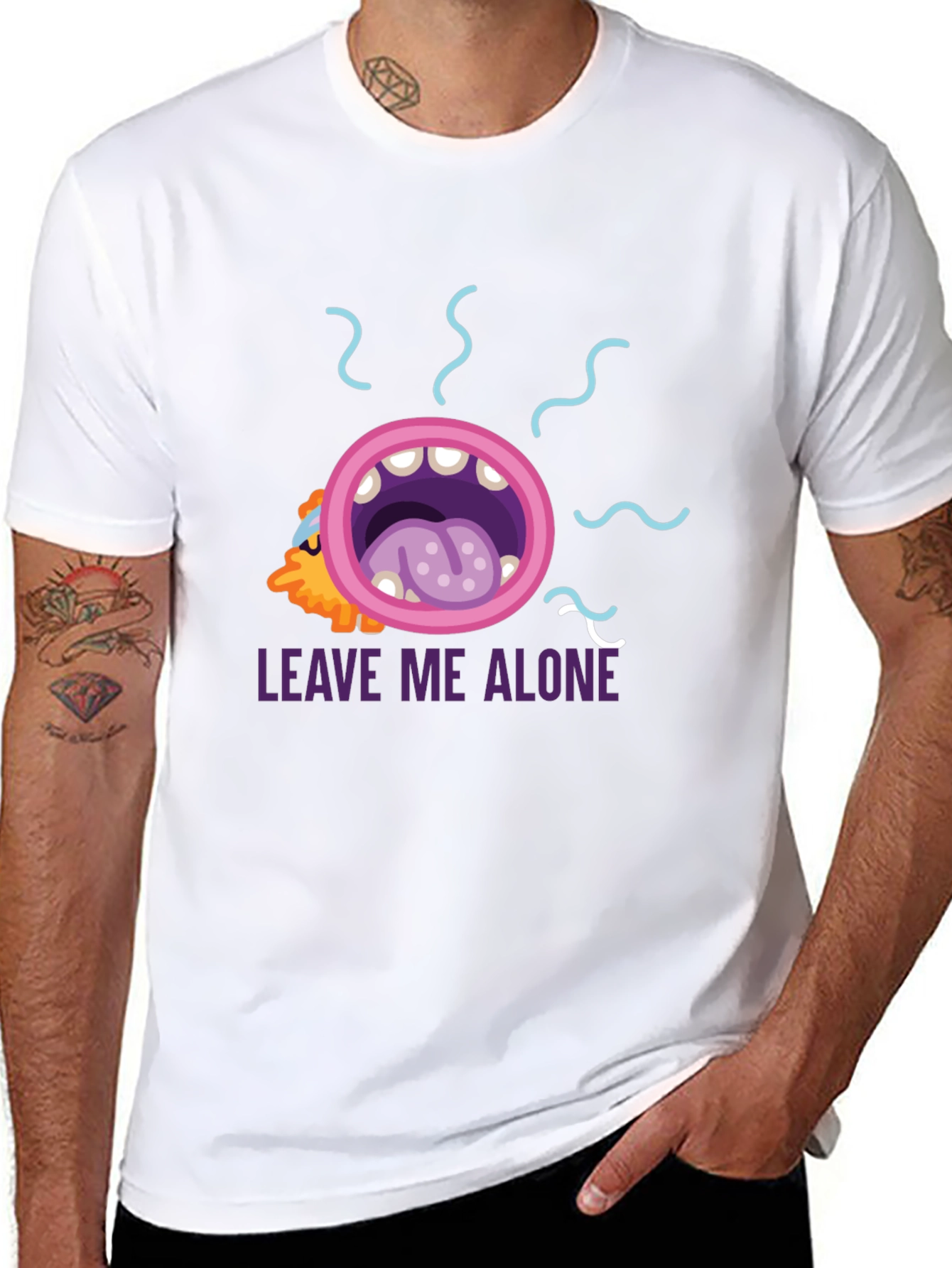 Black Leave Me Alone Graphic Tee - Black view 8