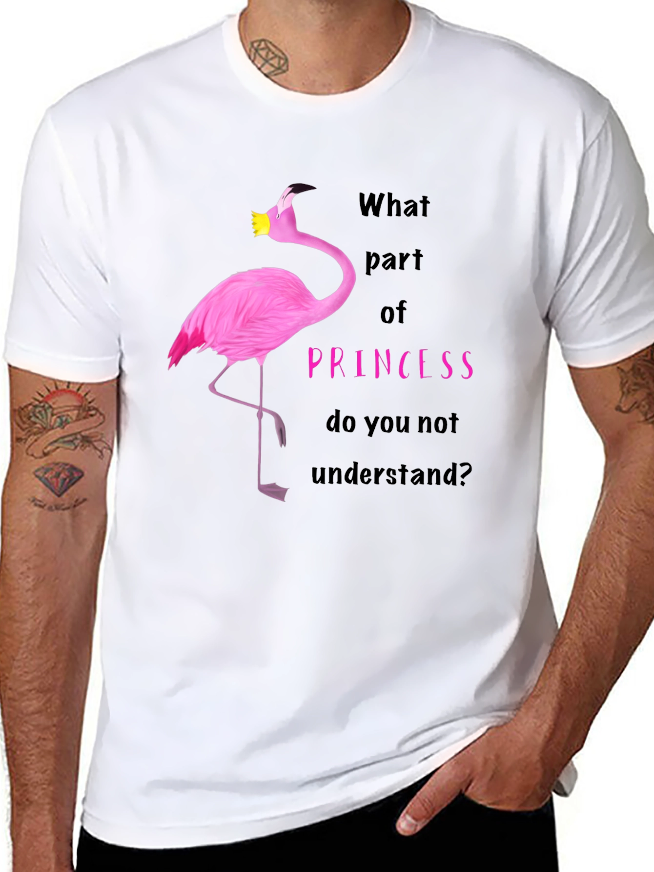 Black Flamingo Princess T-Shirt - What Part Do You Not Understand? view 8