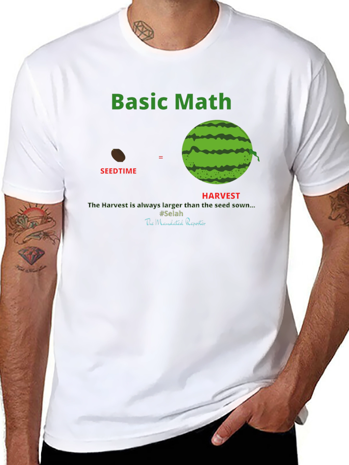 Black Basic Math Seedtime Harvest T-Shirt view 8