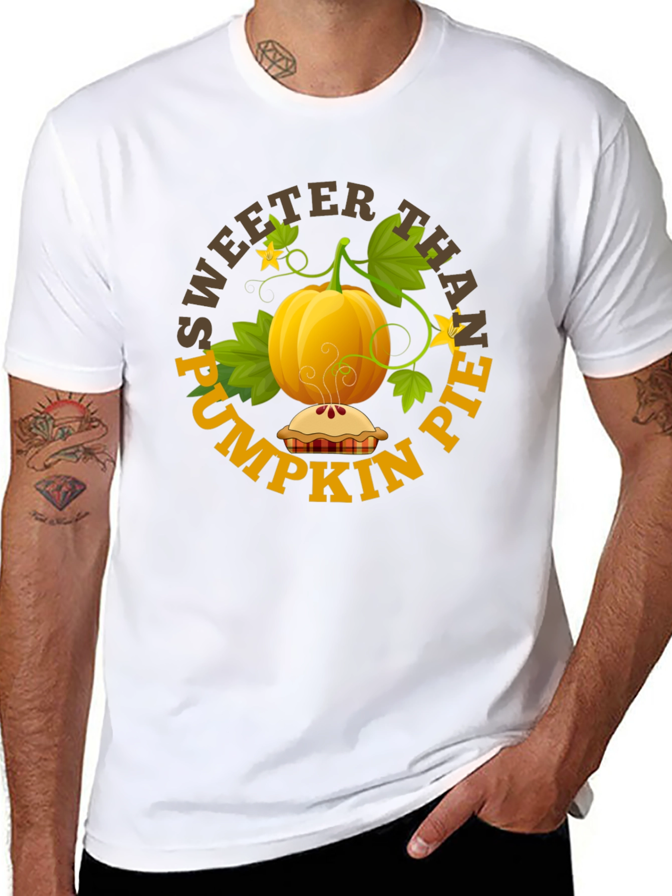 Black Sweeter Than Pumpkin Pie T-Shirt view 8