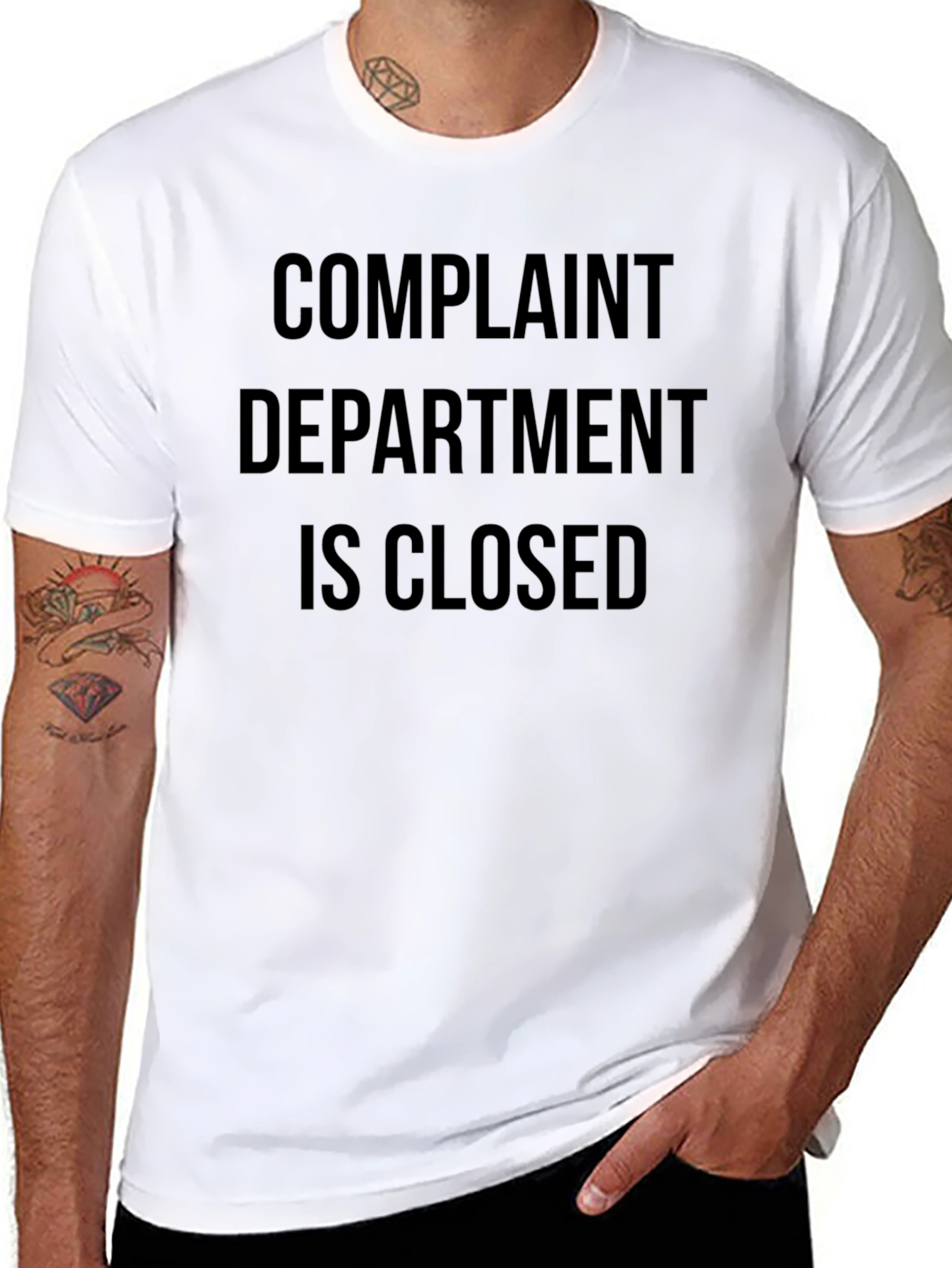 Black Complaint Department Closed Graphic Tee view 8