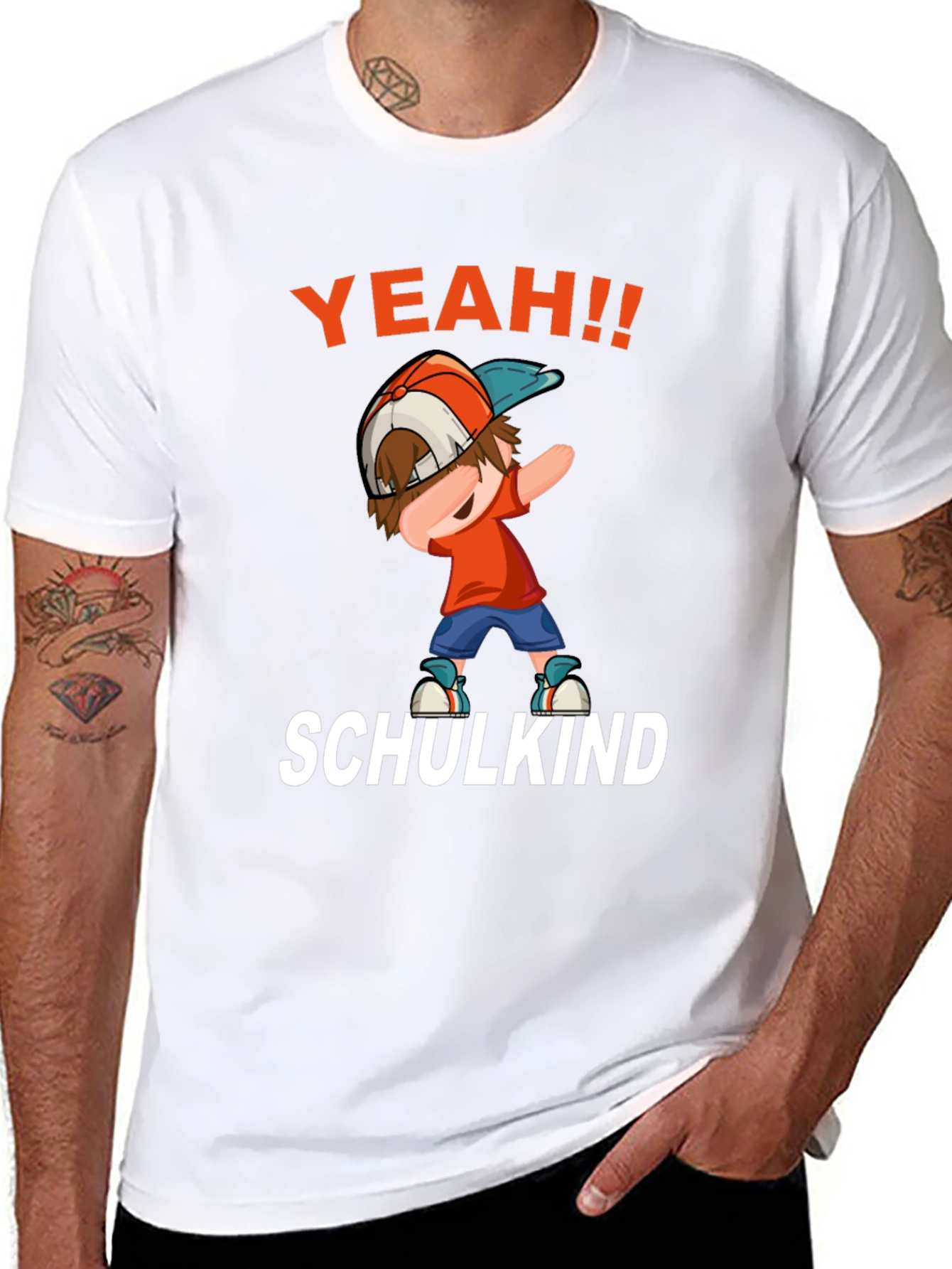 Black Yeah! Schulkinder T-Shirt - Fun School Tee view 8