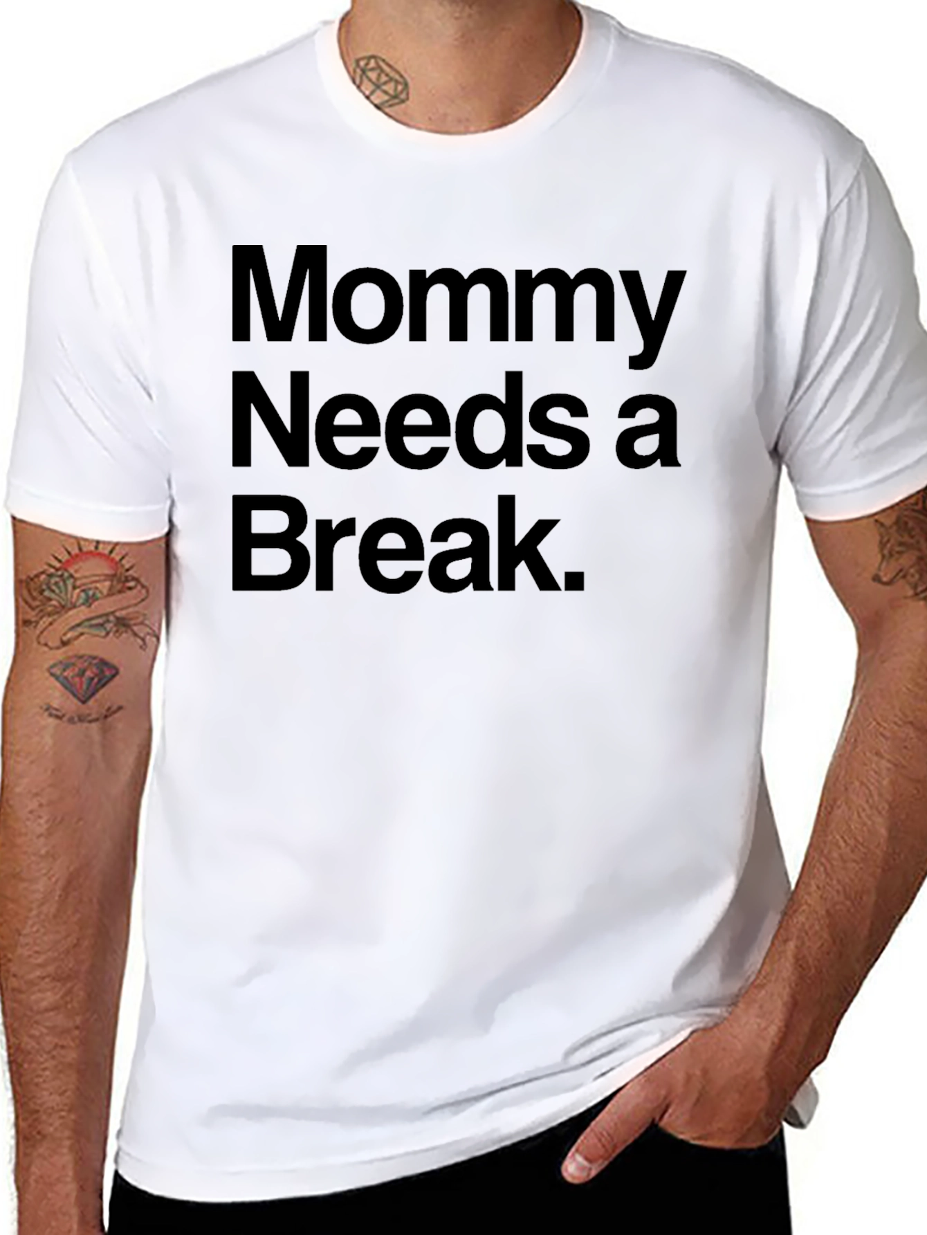 Black Mommy Needs a Break T-Shirt - Relaxing Comfort view 8