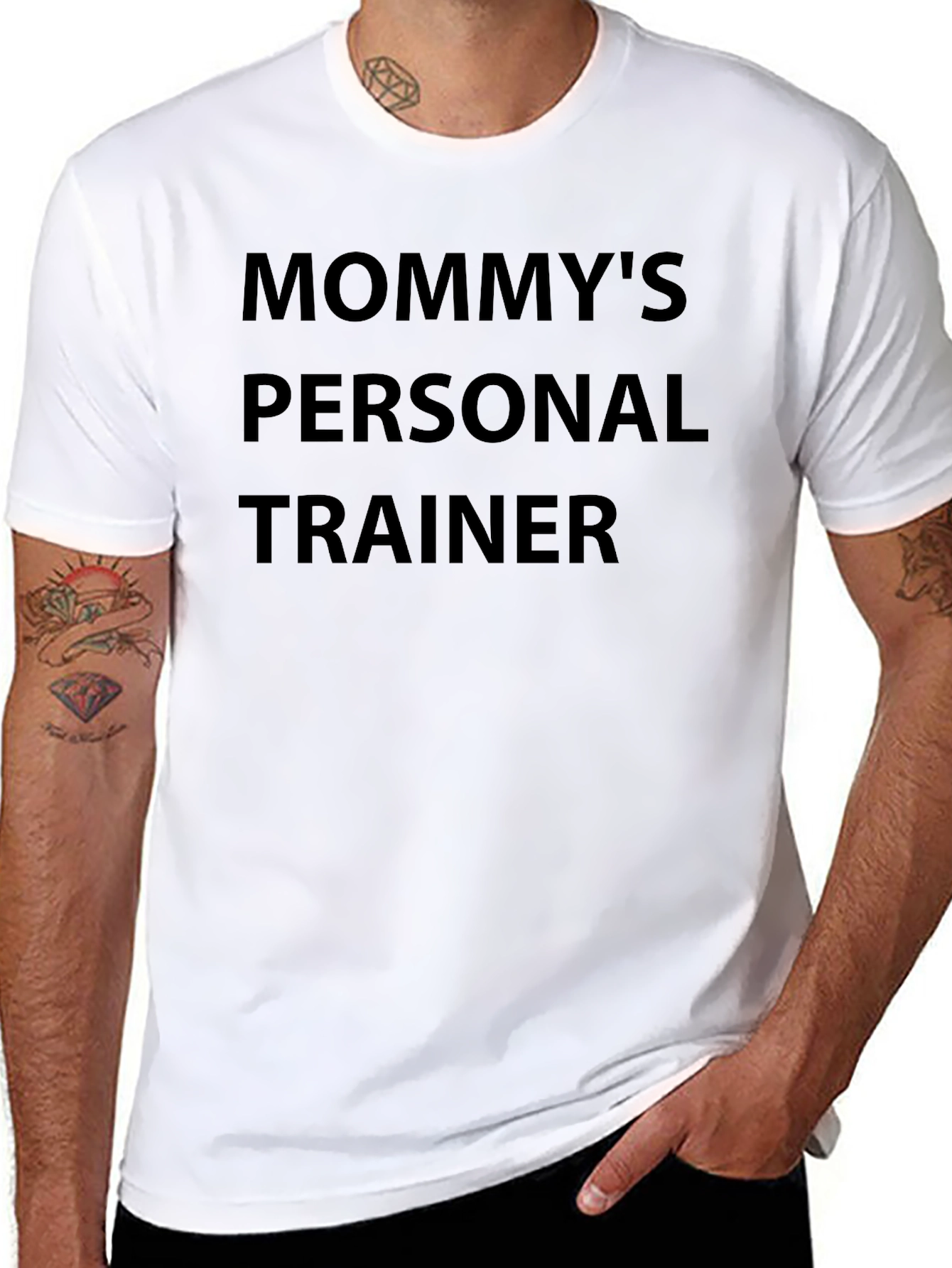 Black Mommy's Personal Trainer Tee view 8