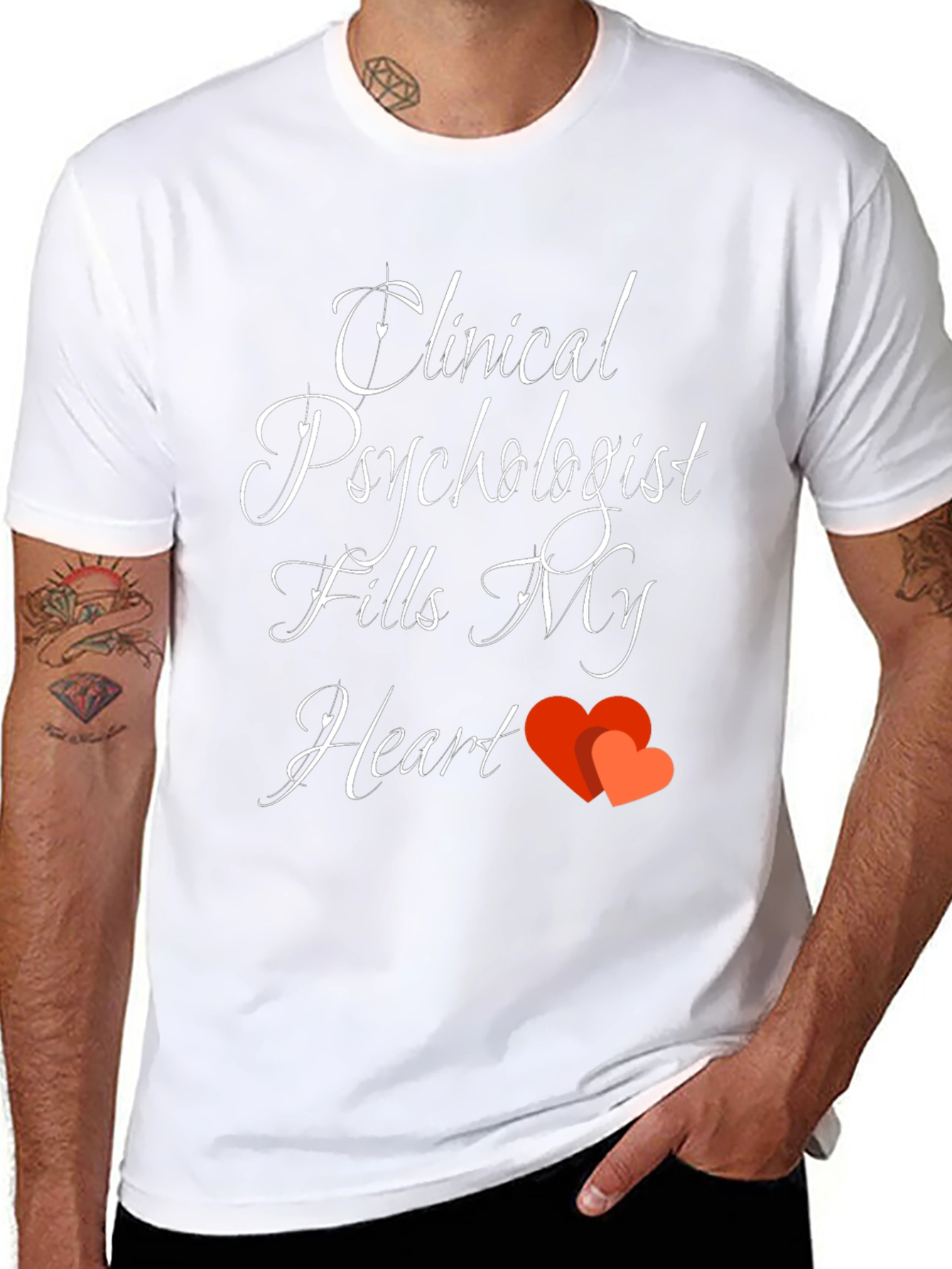 Black Clinical Psychologist Fills My Heart T-Shirt view 8