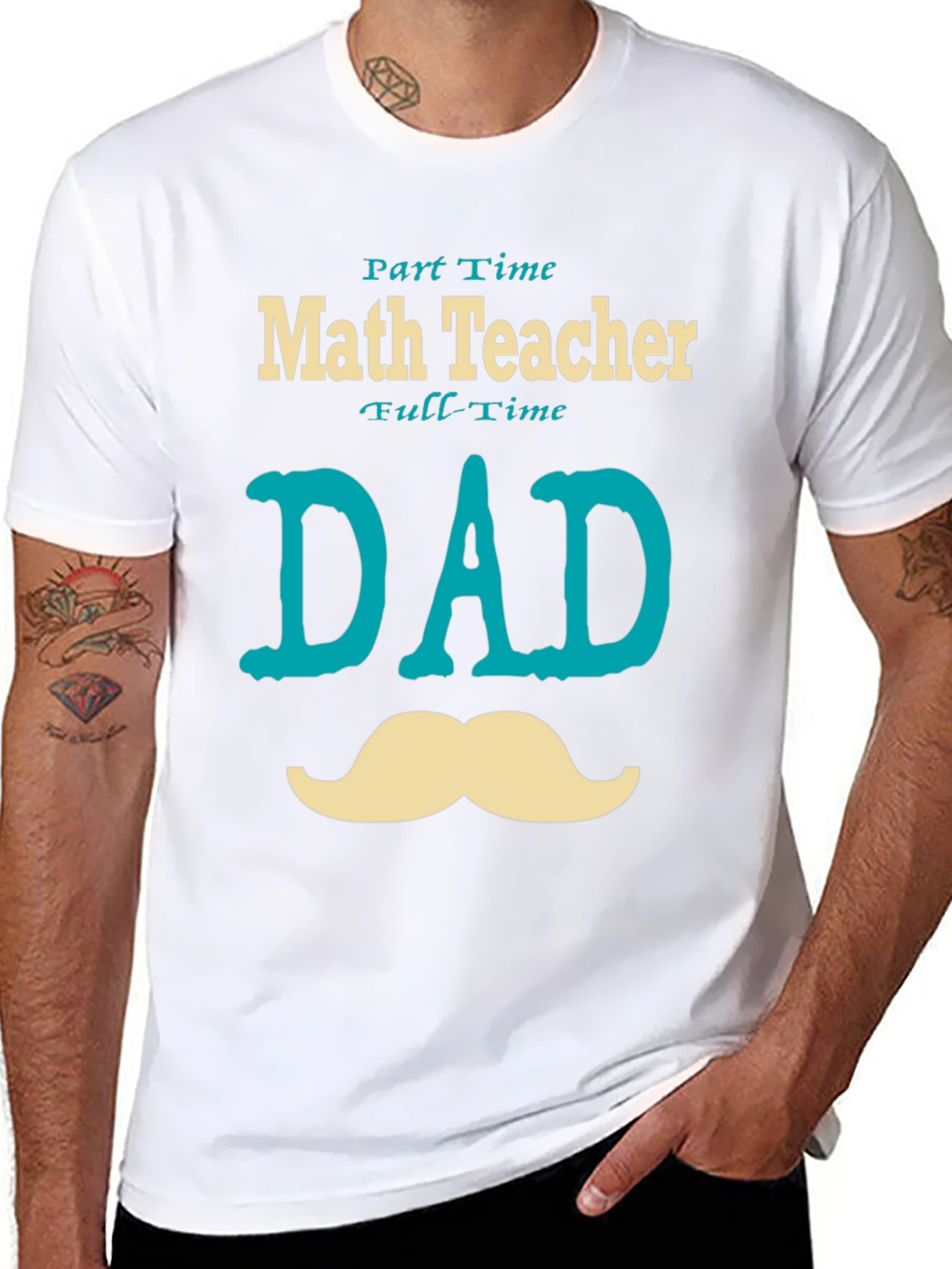 Part-Time Math Teacher, Full-Time Dad T-Shirt - 8