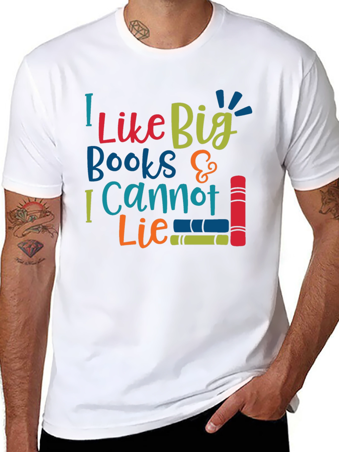 Black I Like Big Books T-Shirt view 8